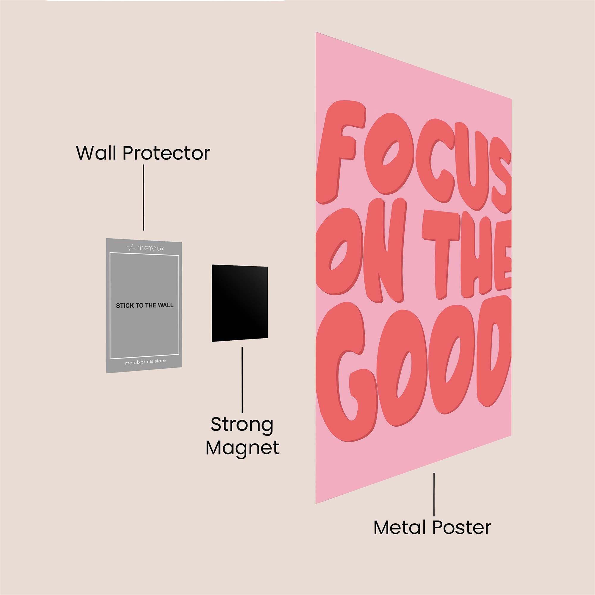 Focus Uplifting Safe Wall Magnetic / M