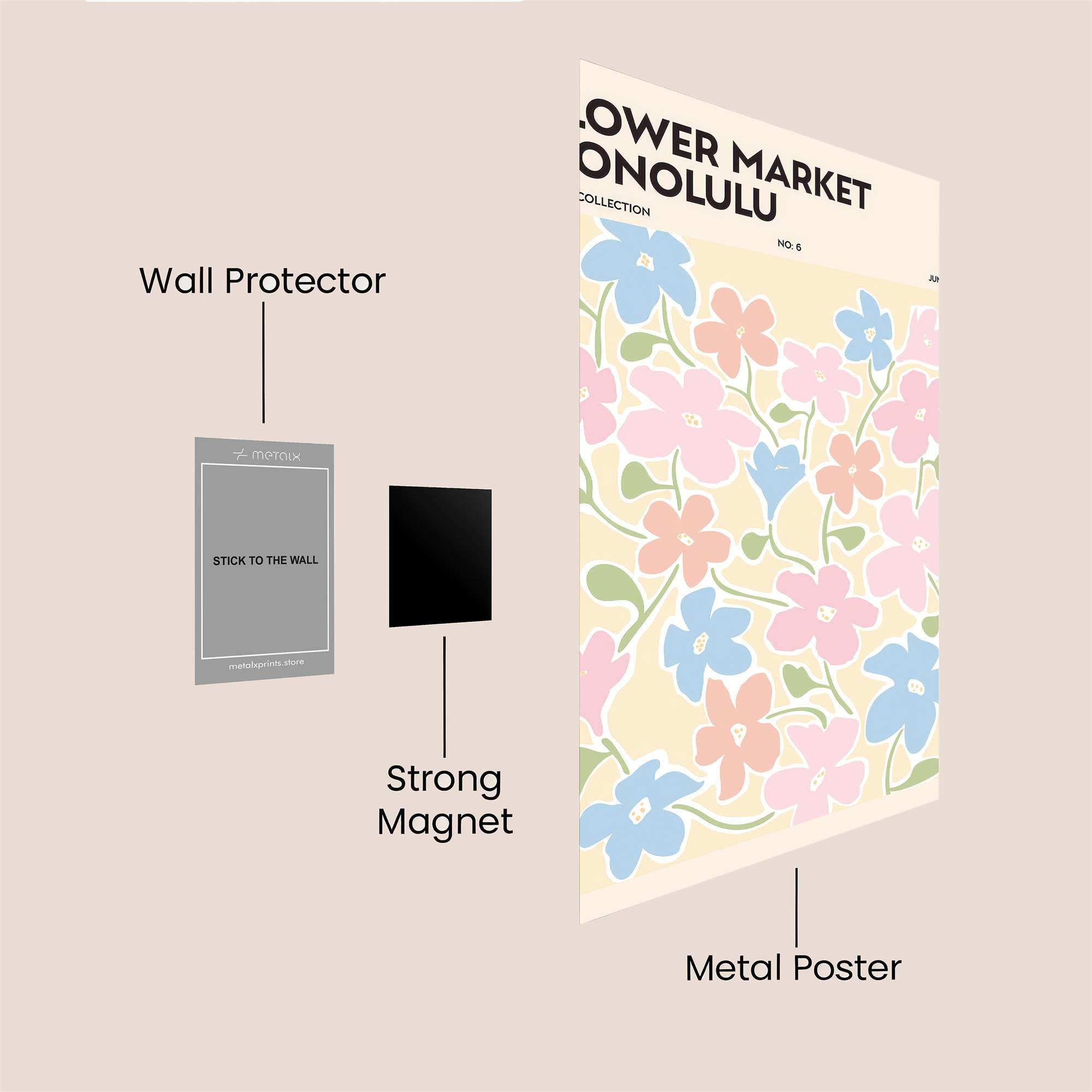 Floral Bliss Safe Wall Magnetic / M