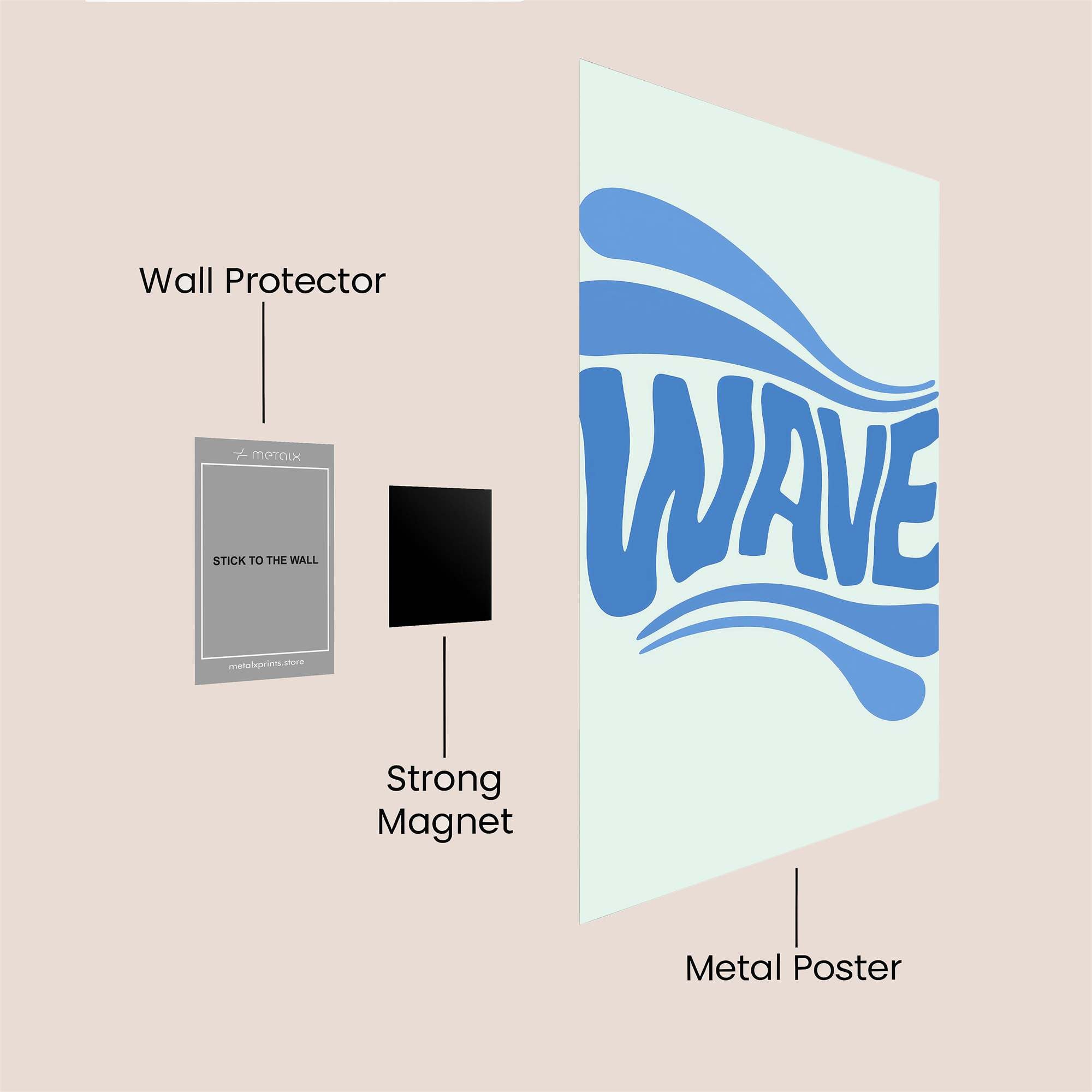 Wave Whimsy Safe Wall Magnetic / M