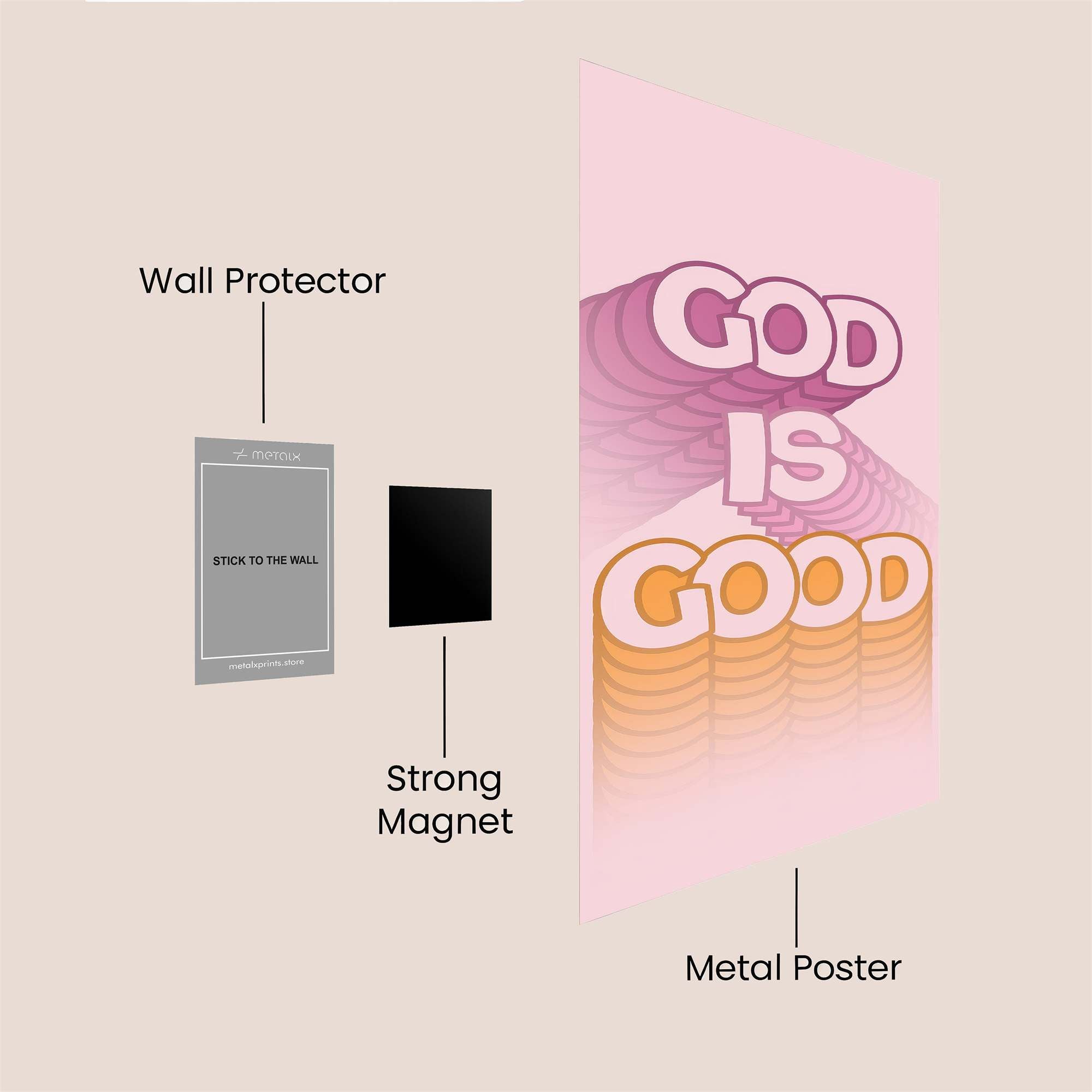 God Joyful Safe Wall Magnetic / M