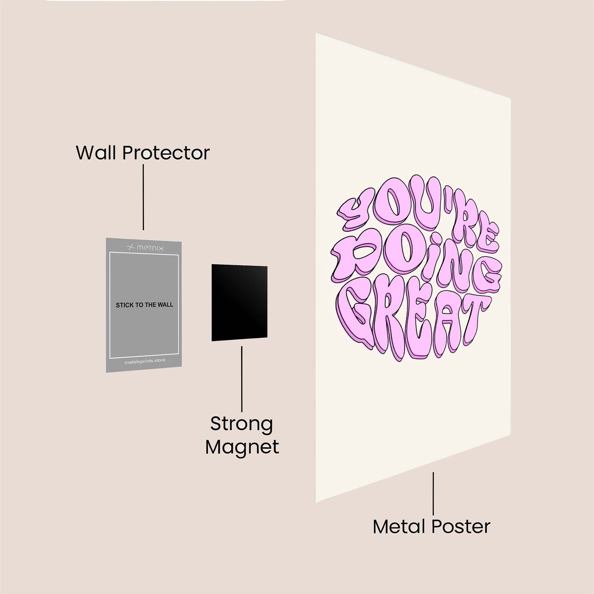 Motivation Whimsy Safe Wall Magnetic / M