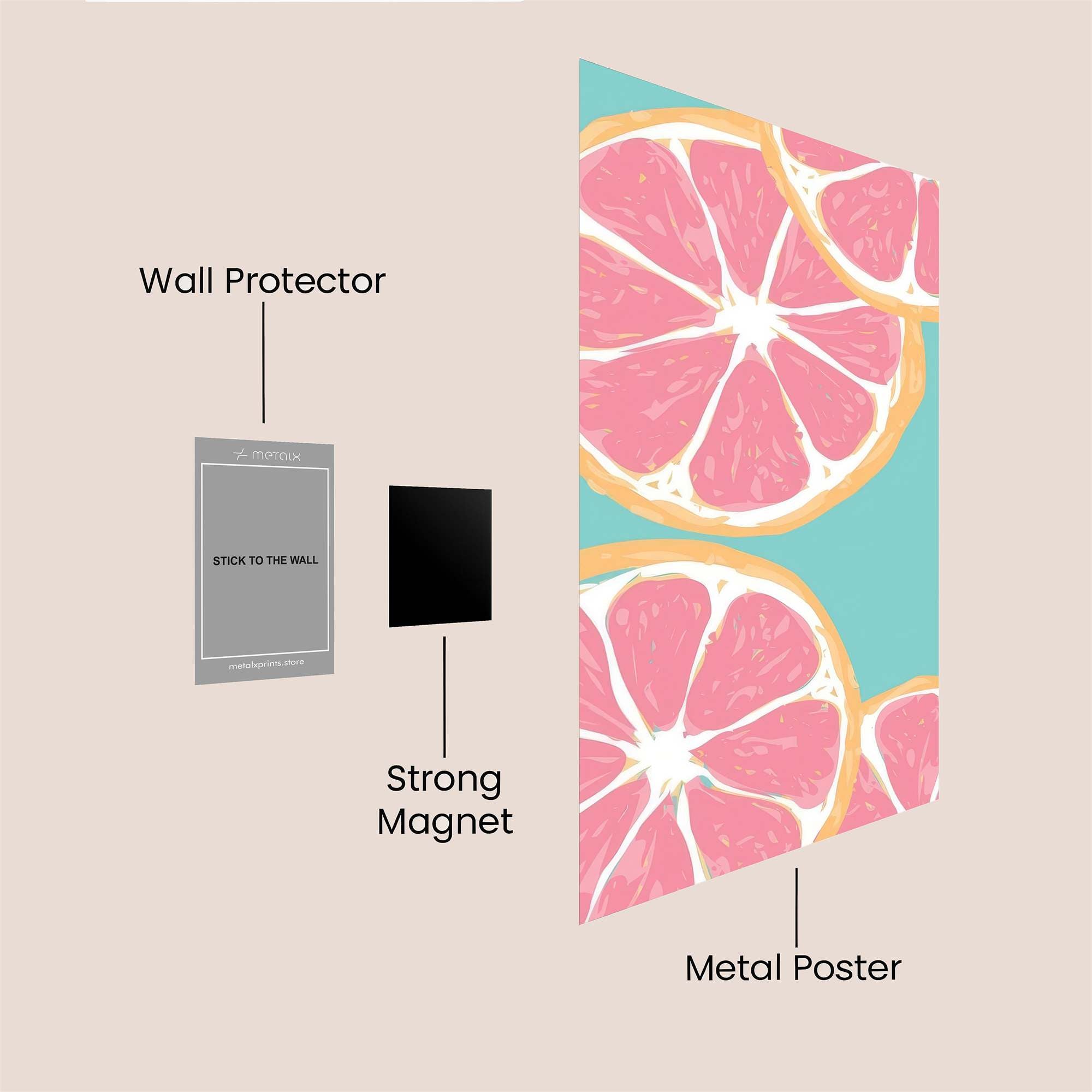Grapefruit Bliss Safe Wall Magnetic / M