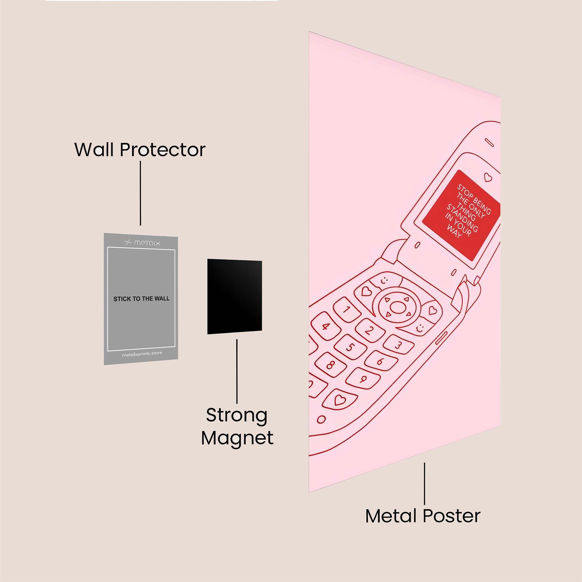 FlipPhone Freedom Safe Wall Magnetic / M