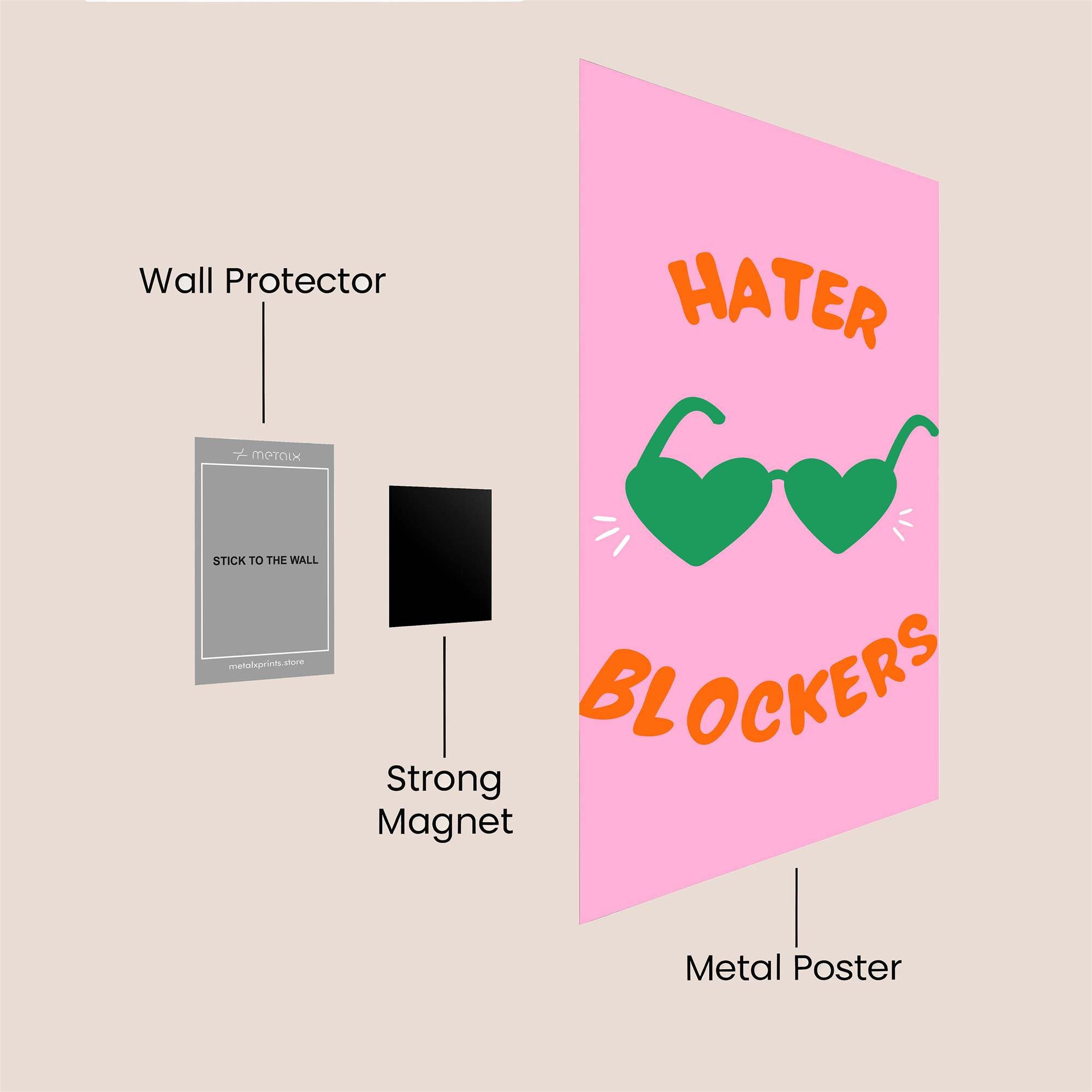 Hater Harmony Safe Wall Magnetic / M