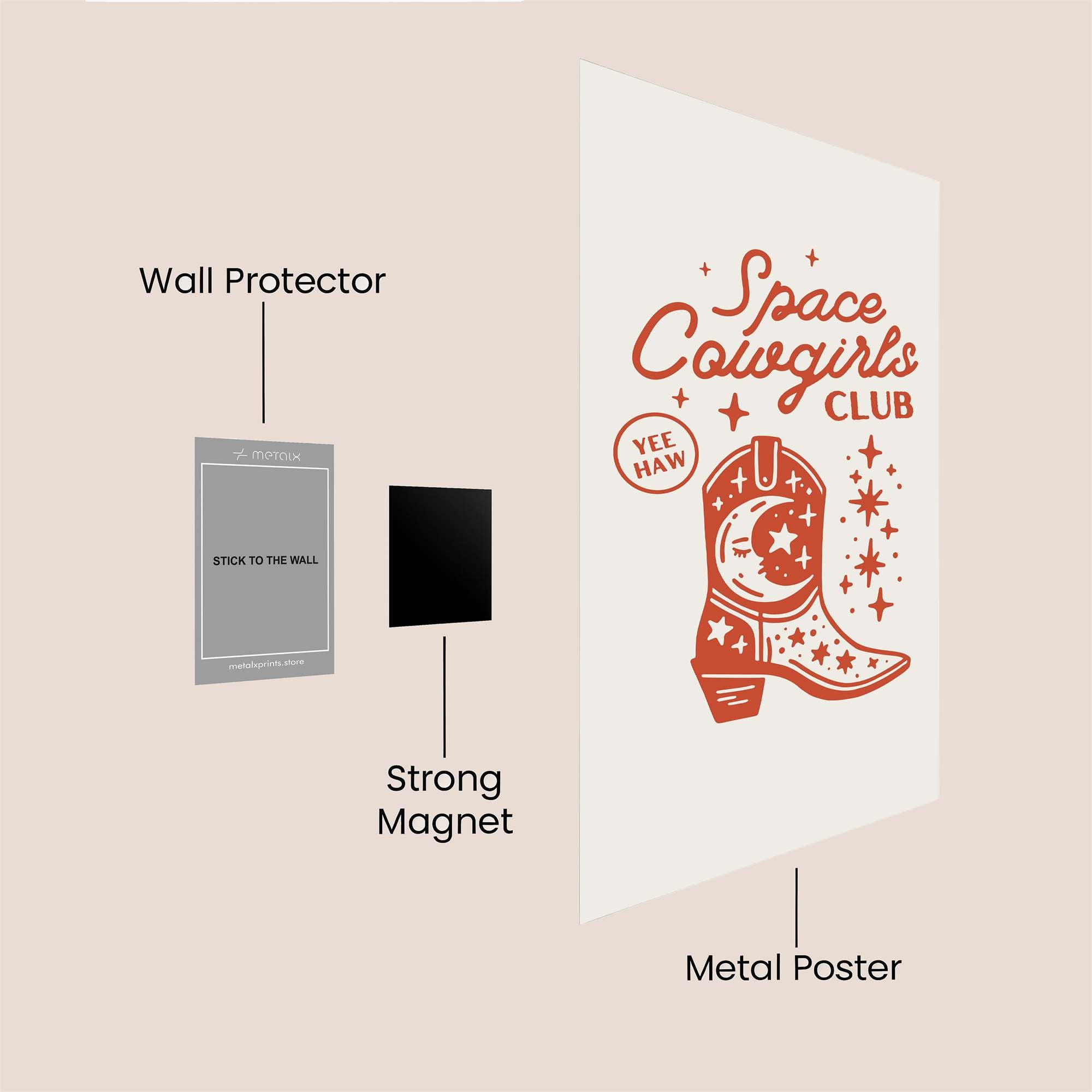 SpaceCowgirls Adventure Safe Wall Magnetic / M