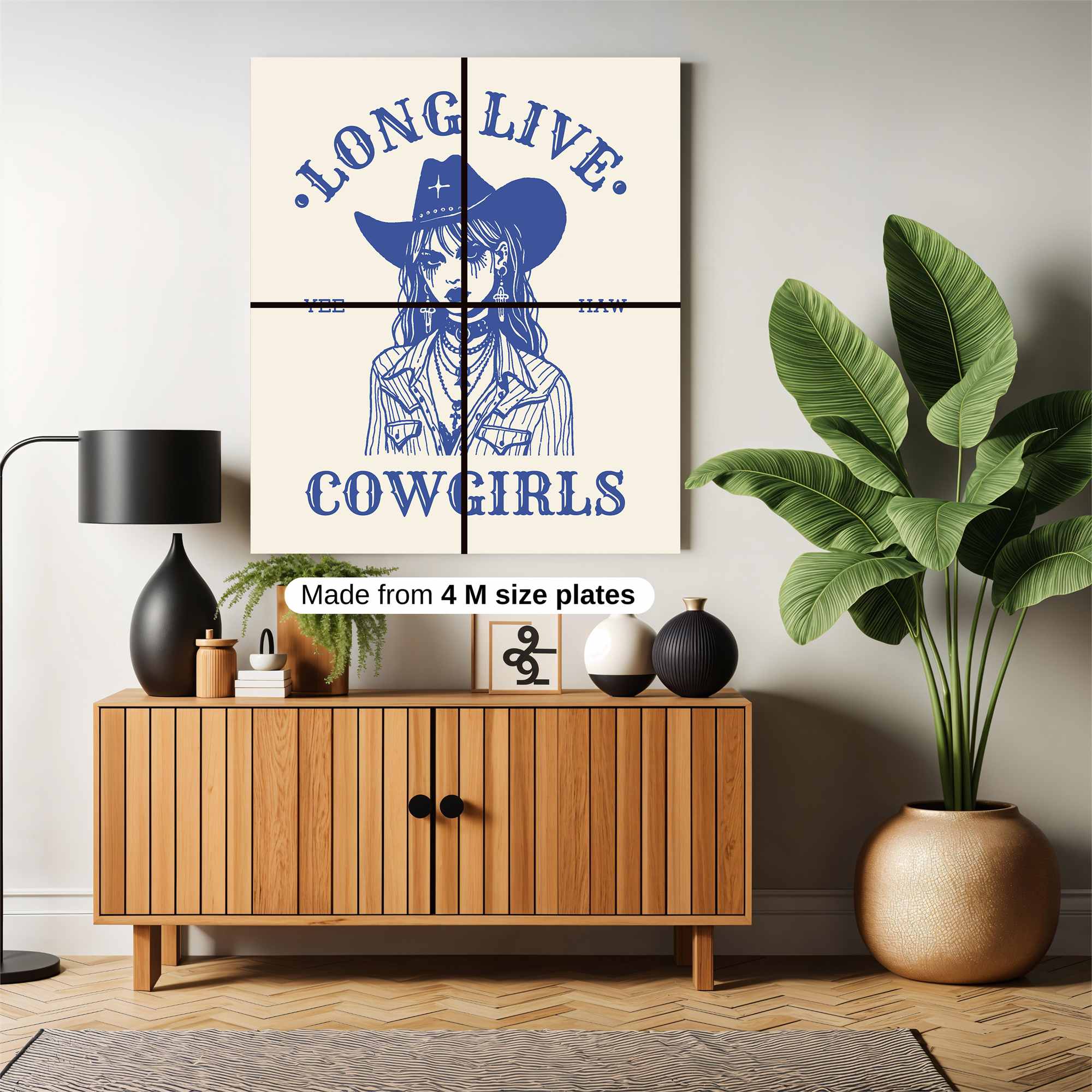 Cowgirl Rebel Safe Wall Magnetic / M