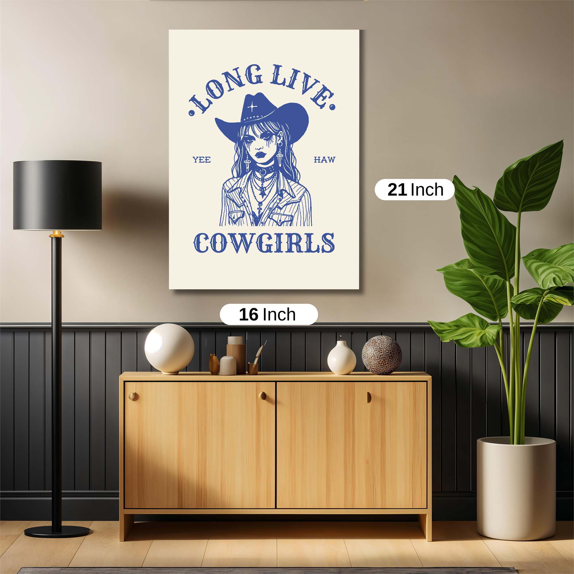 Cowgirl Rebel Safe Wall Magnetic / M