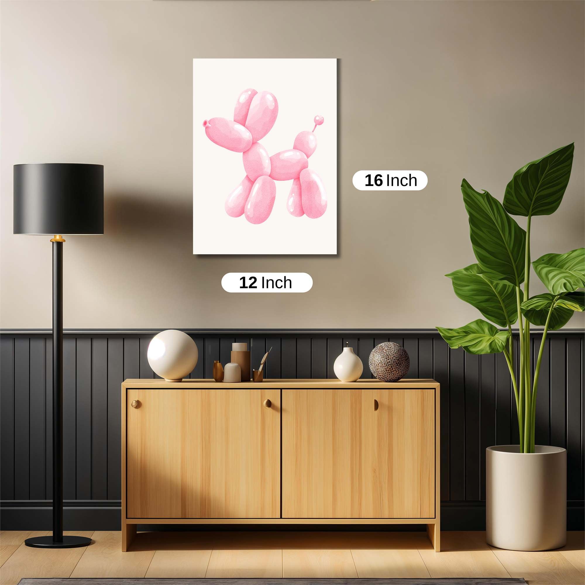 Poodle Whimsy Safe Wall Magnetic / M