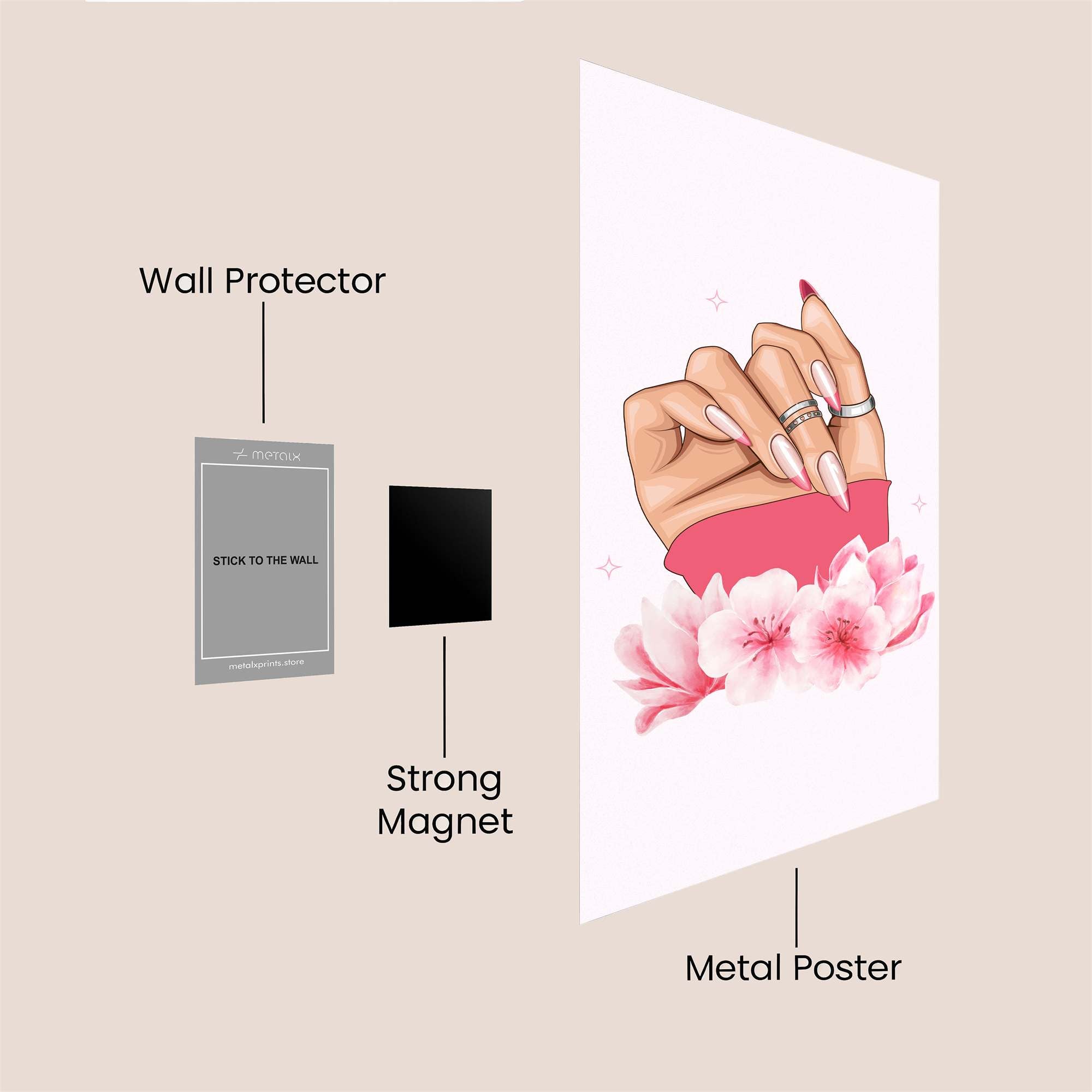 Flower Elegance Safe Wall Magnetic / M