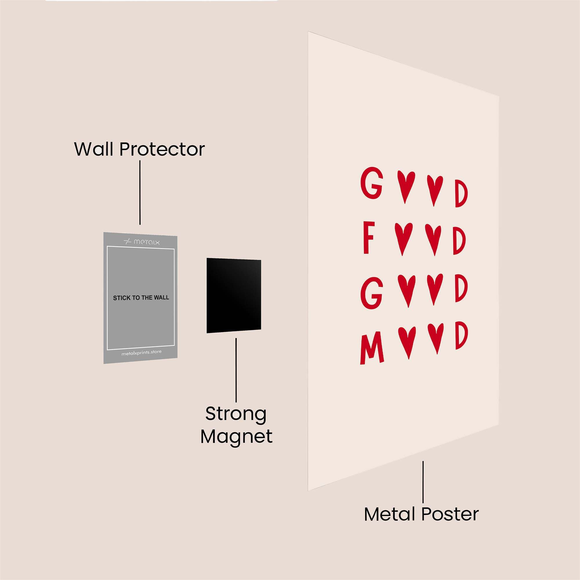 Love Code Safe Wall Magnetic / M