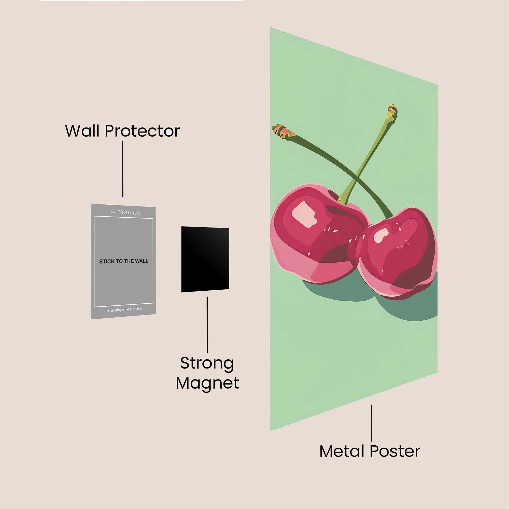 Cherry Bliss Safe Wall Magnetic / M