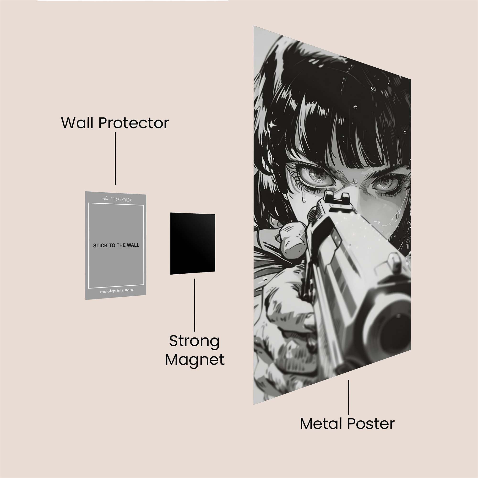 Revolver Rage Safe Wall Magnetic / M