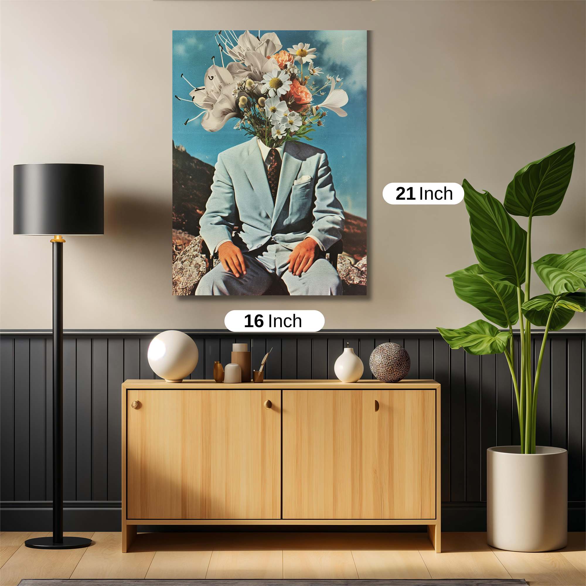 Floral Serenity Safe Wall Magnetic / M