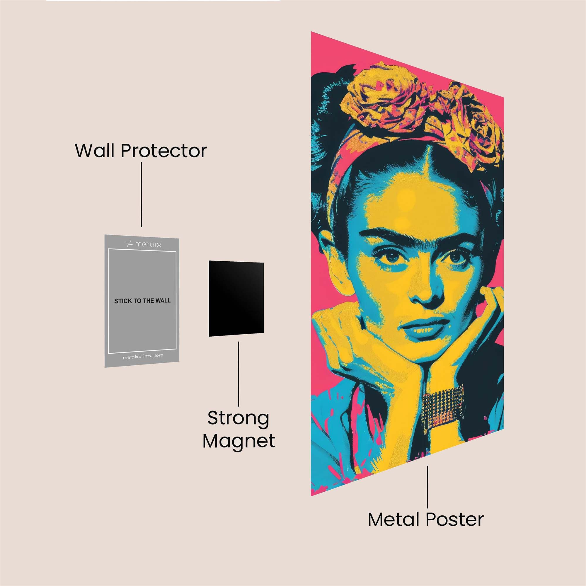 Kahlo Vibrant Safe Wall Magnetic / M