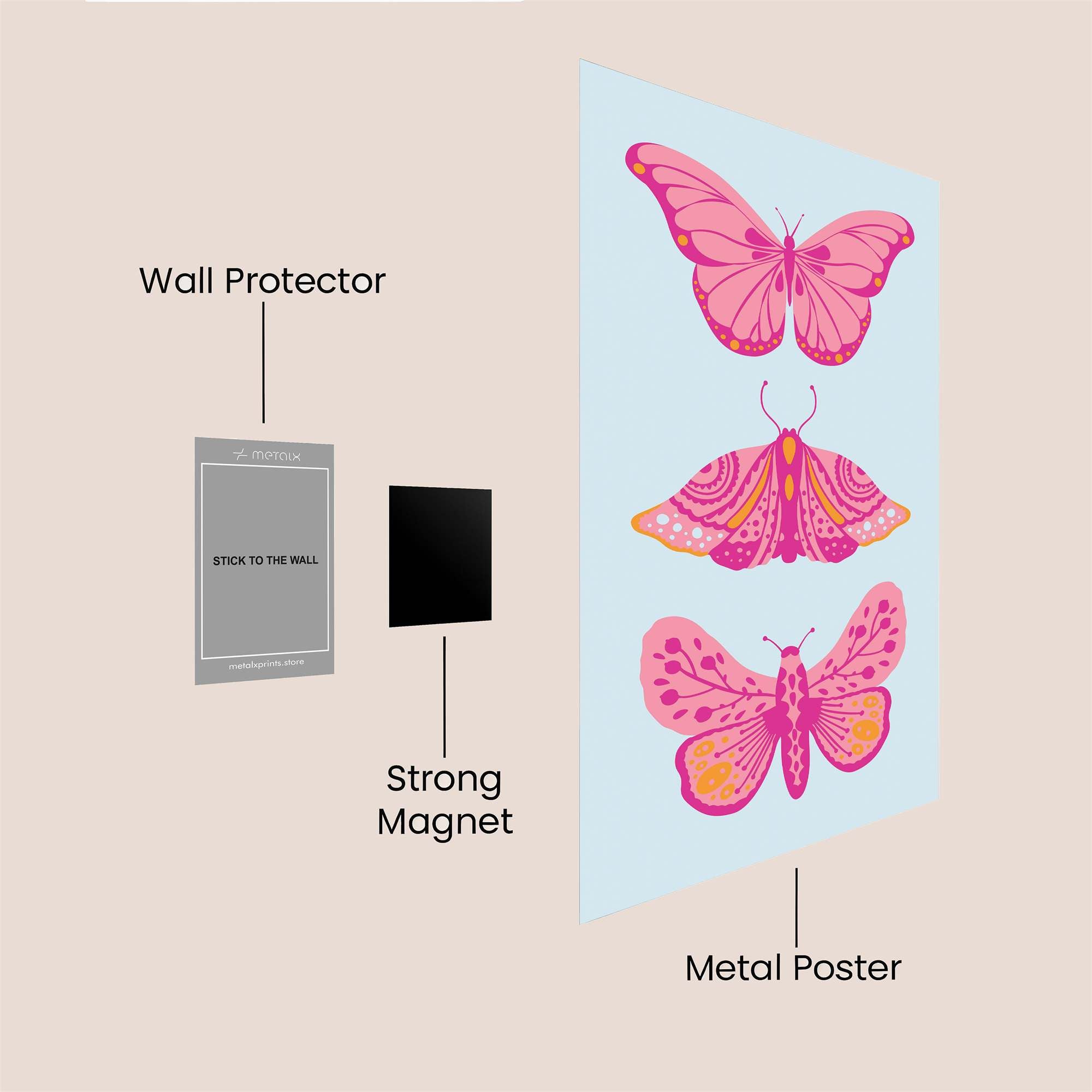 Butterfly Bliss Safe Wall Magnetic / M