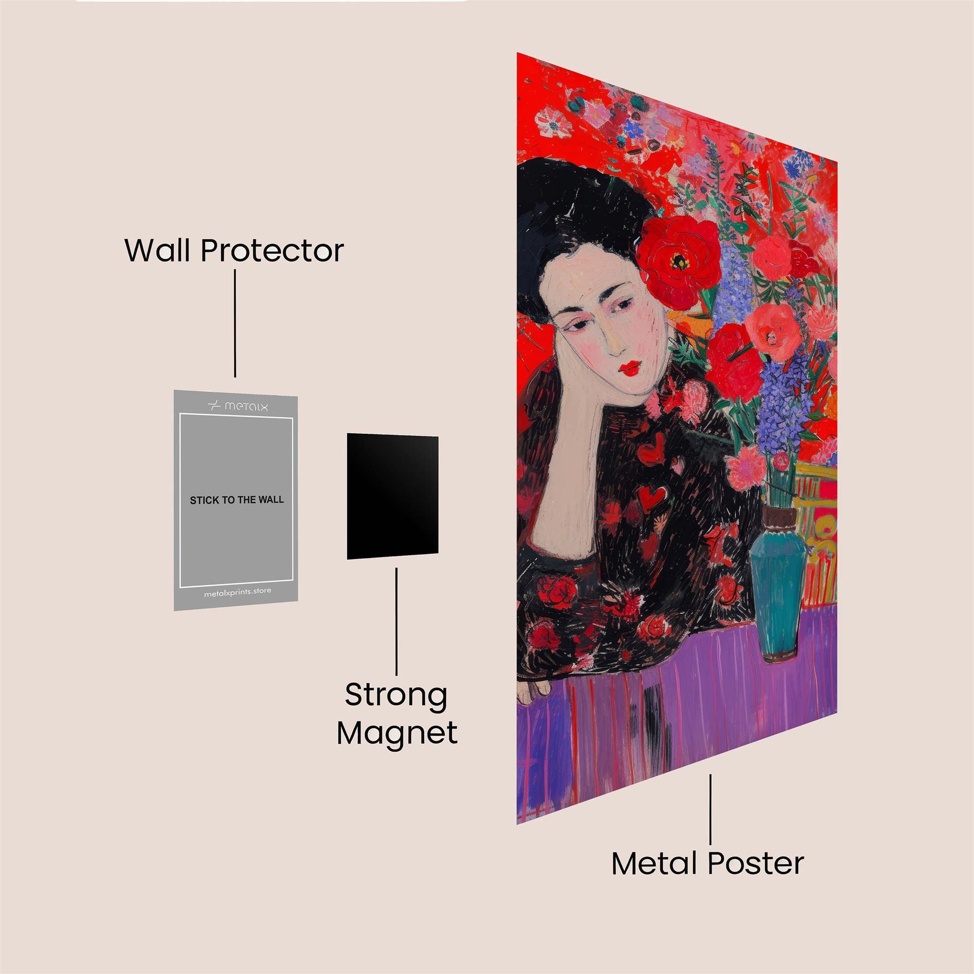 Floral Serenity Safe Wall Magnetic / M