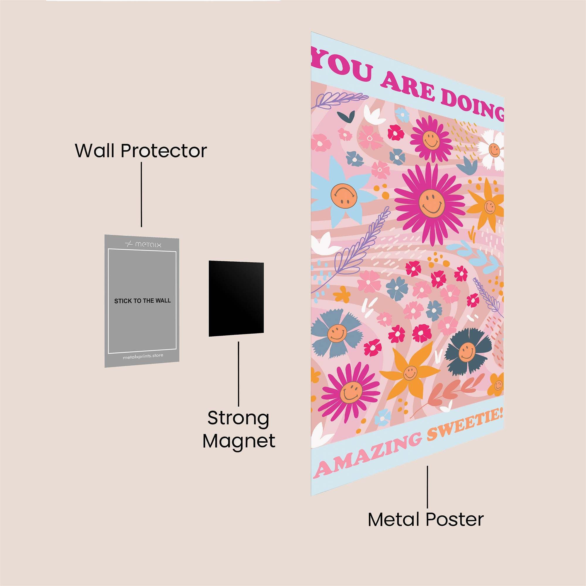 Floral Joy Safe Wall Magnetic / M