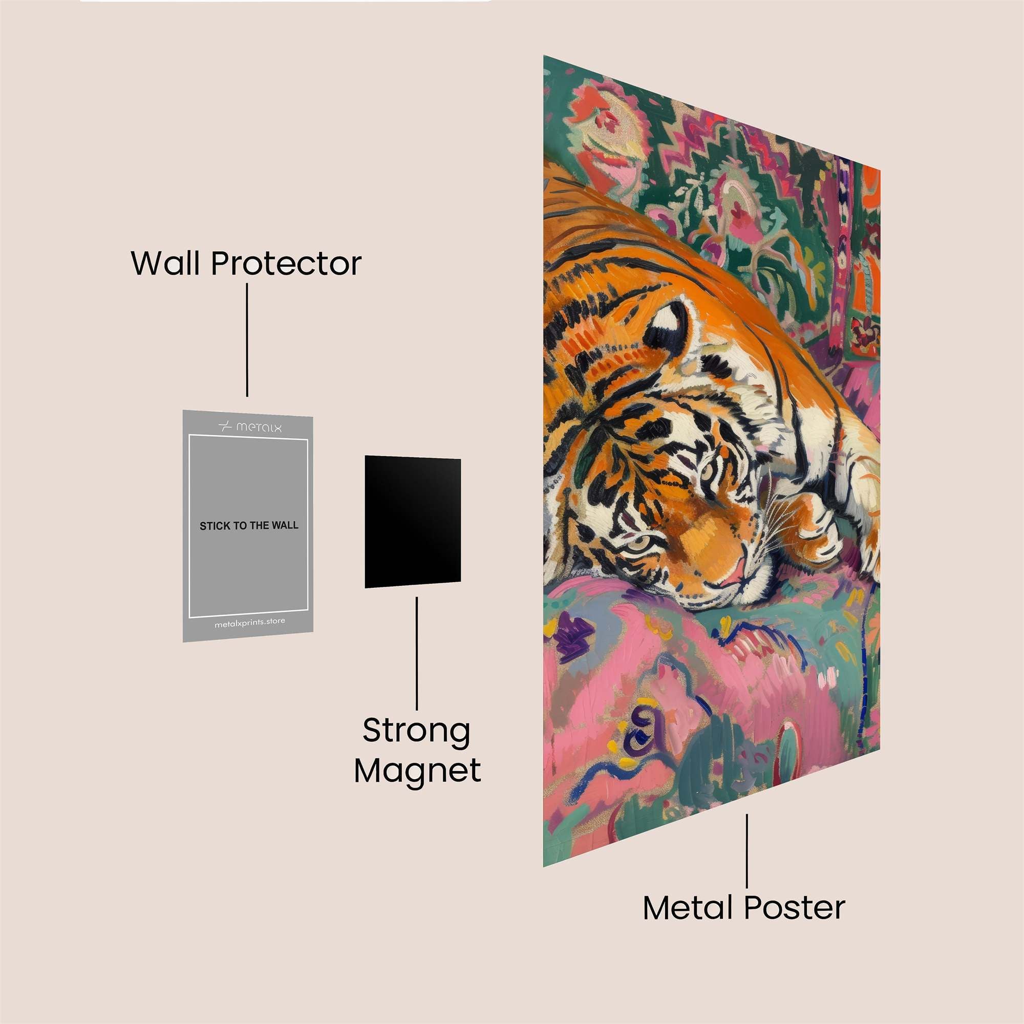 Tiger Tranquil Safe Wall Magnetic / M