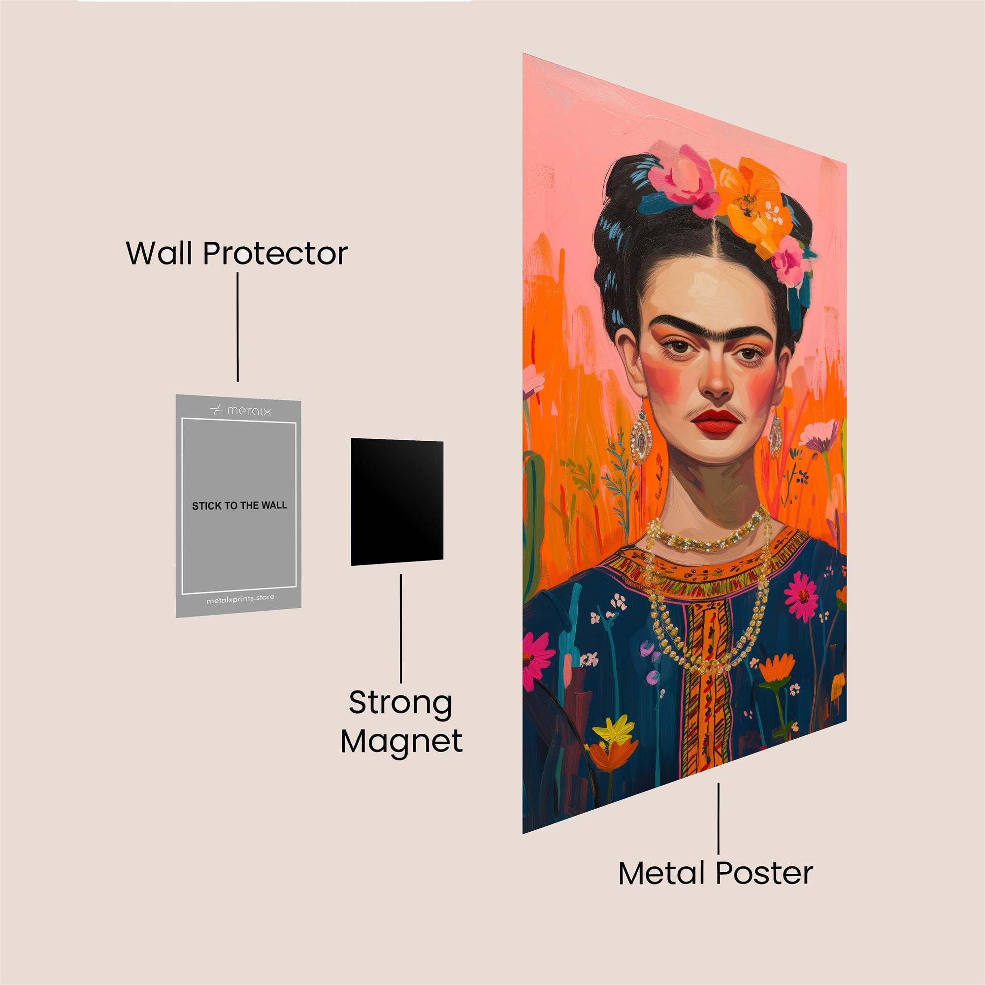 Frida Vibrant Safe Wall Magnetic / M
