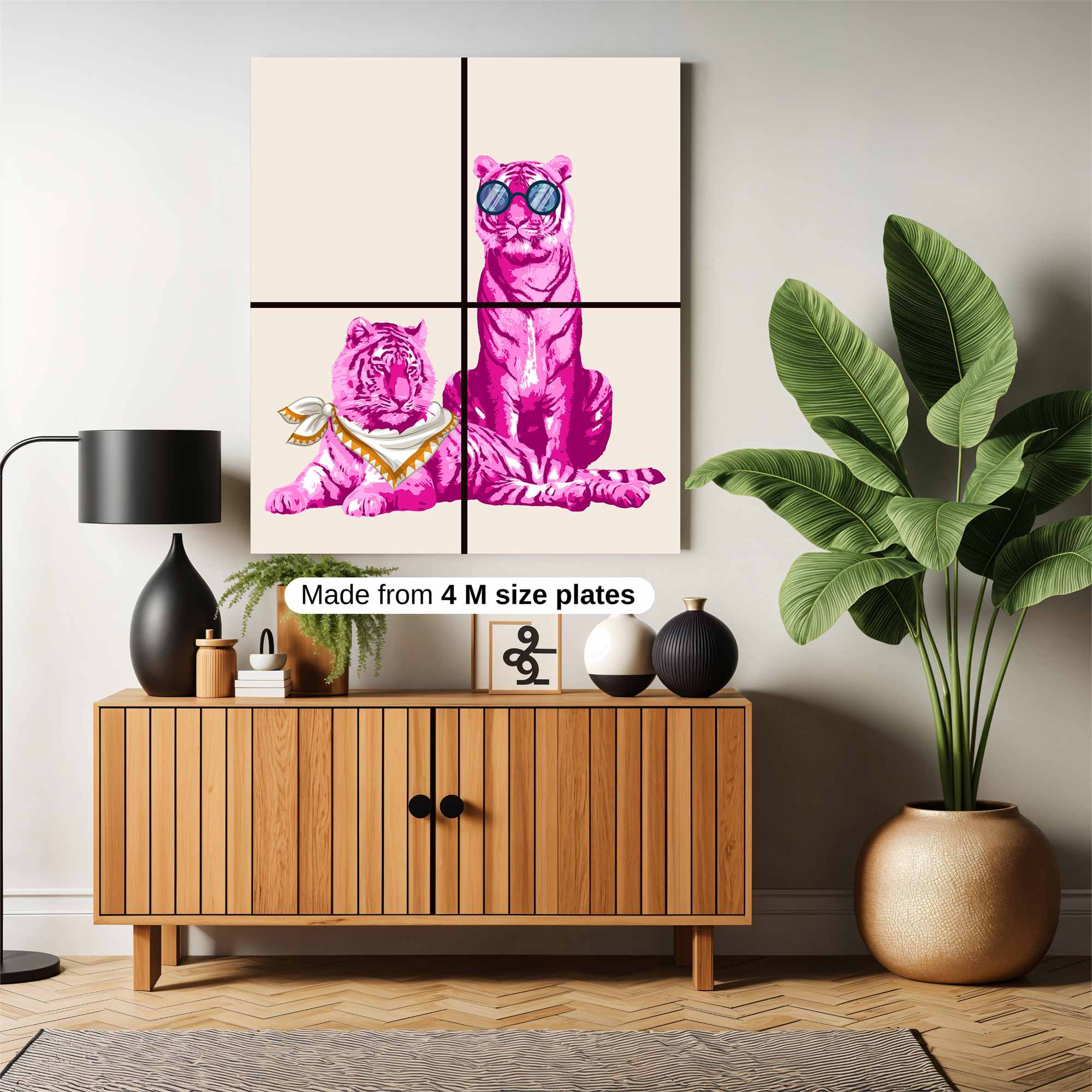 Tigers Whimsical Safe Wall Magnetic / M