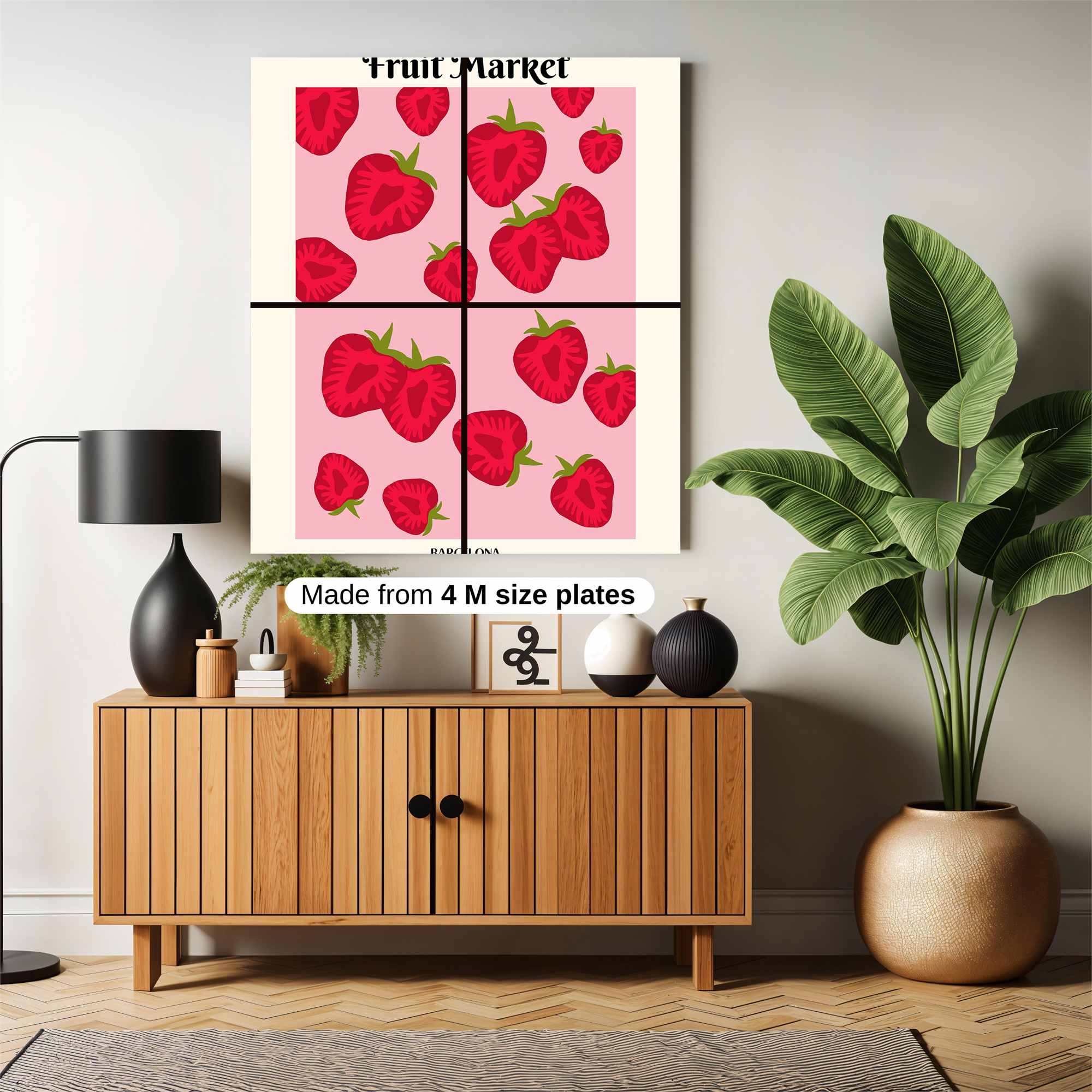 Strawberry Bliss Safe Wall Magnetic / M