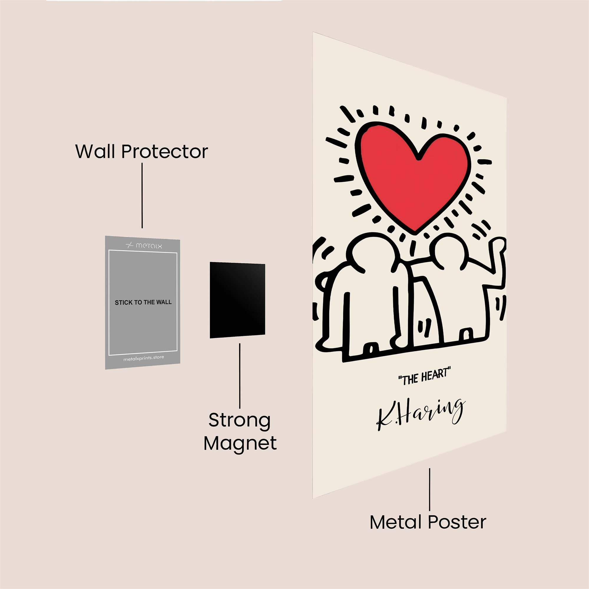 Haring Harmony Safe Wall Magnetic / M