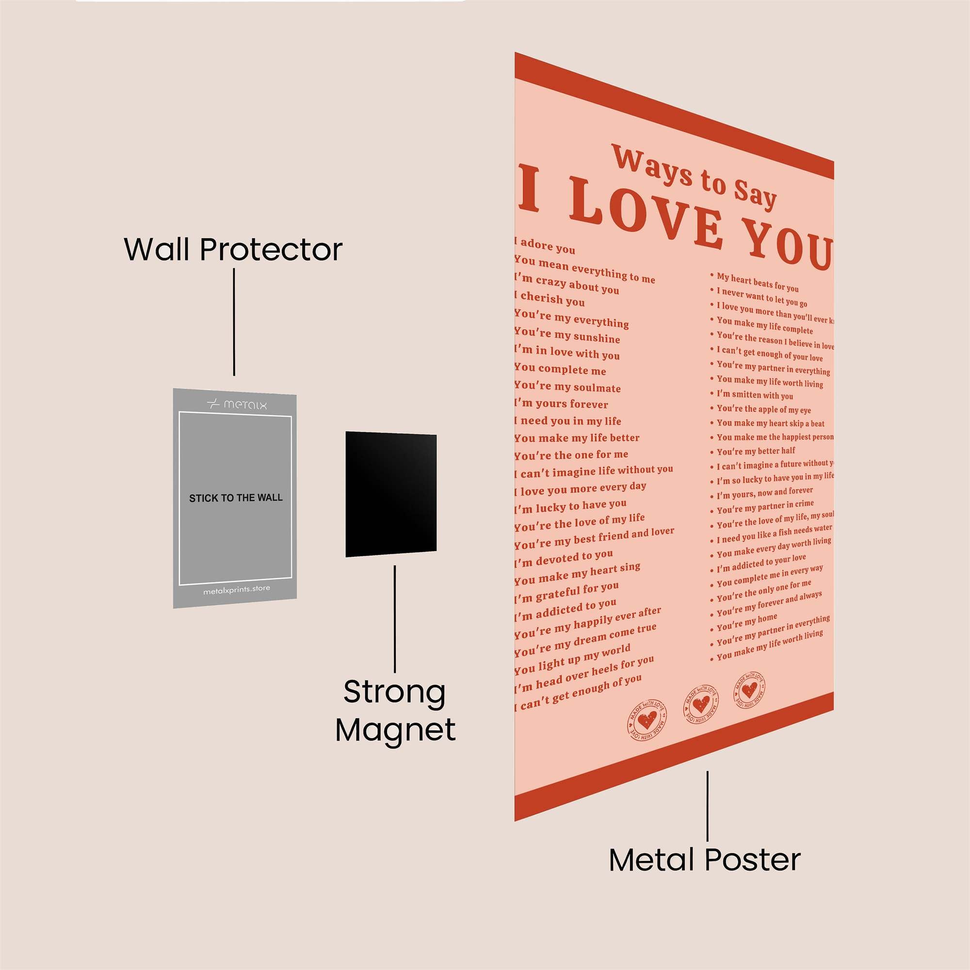 Love Whisper Safe Wall Magnetic / M
