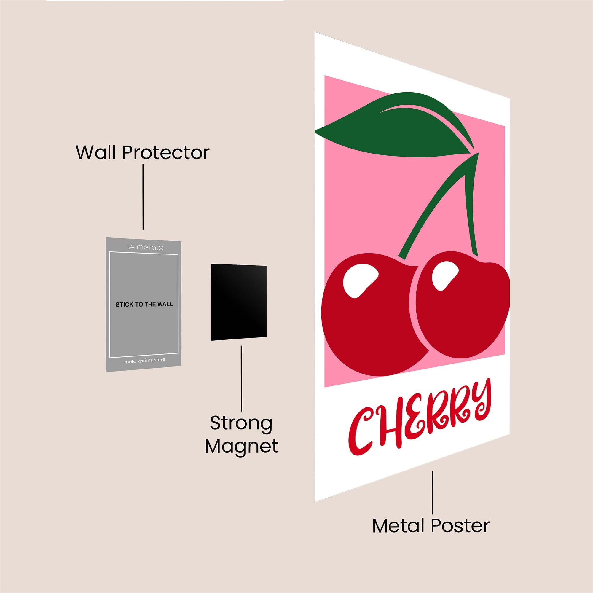 Cherry Bliss Safe Wall Magnetic / M