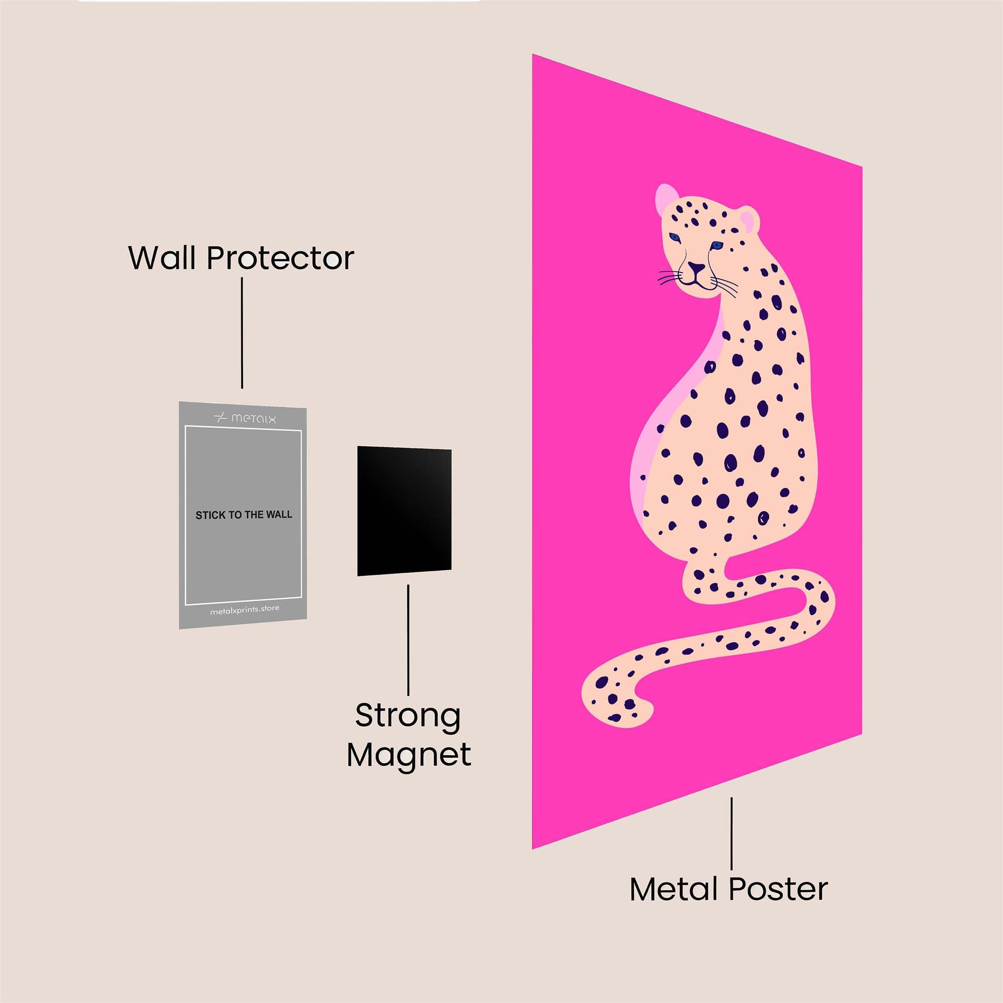 Leopard Whimsy Safe Wall Magnetic / M
