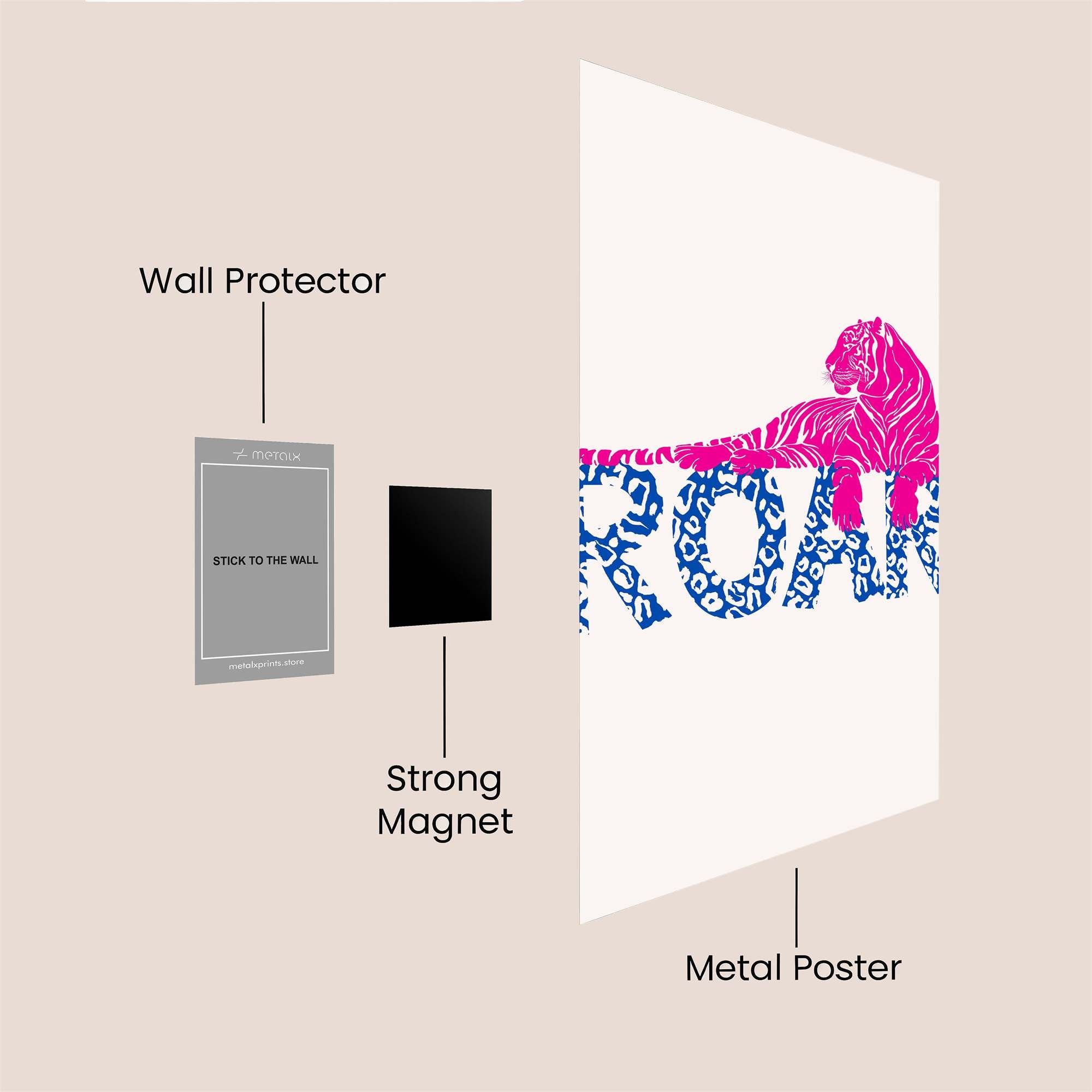 Tiger Roar Safe Wall Magnetic / M
