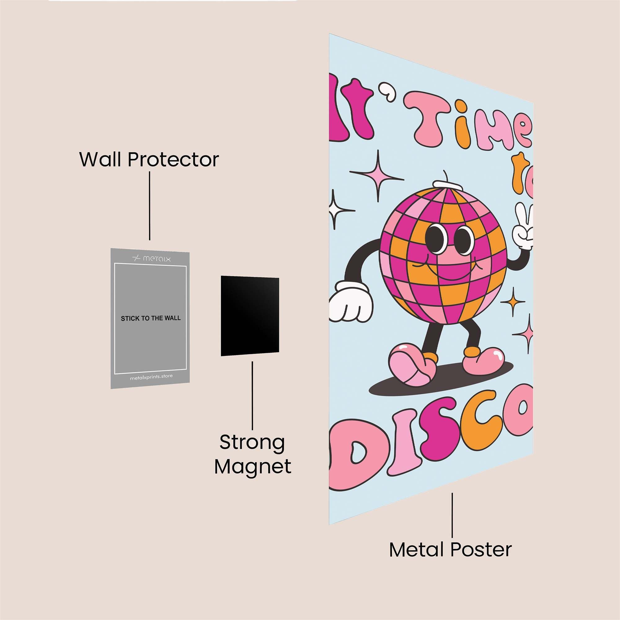 Disco Delight Safe Wall Magnetic / M