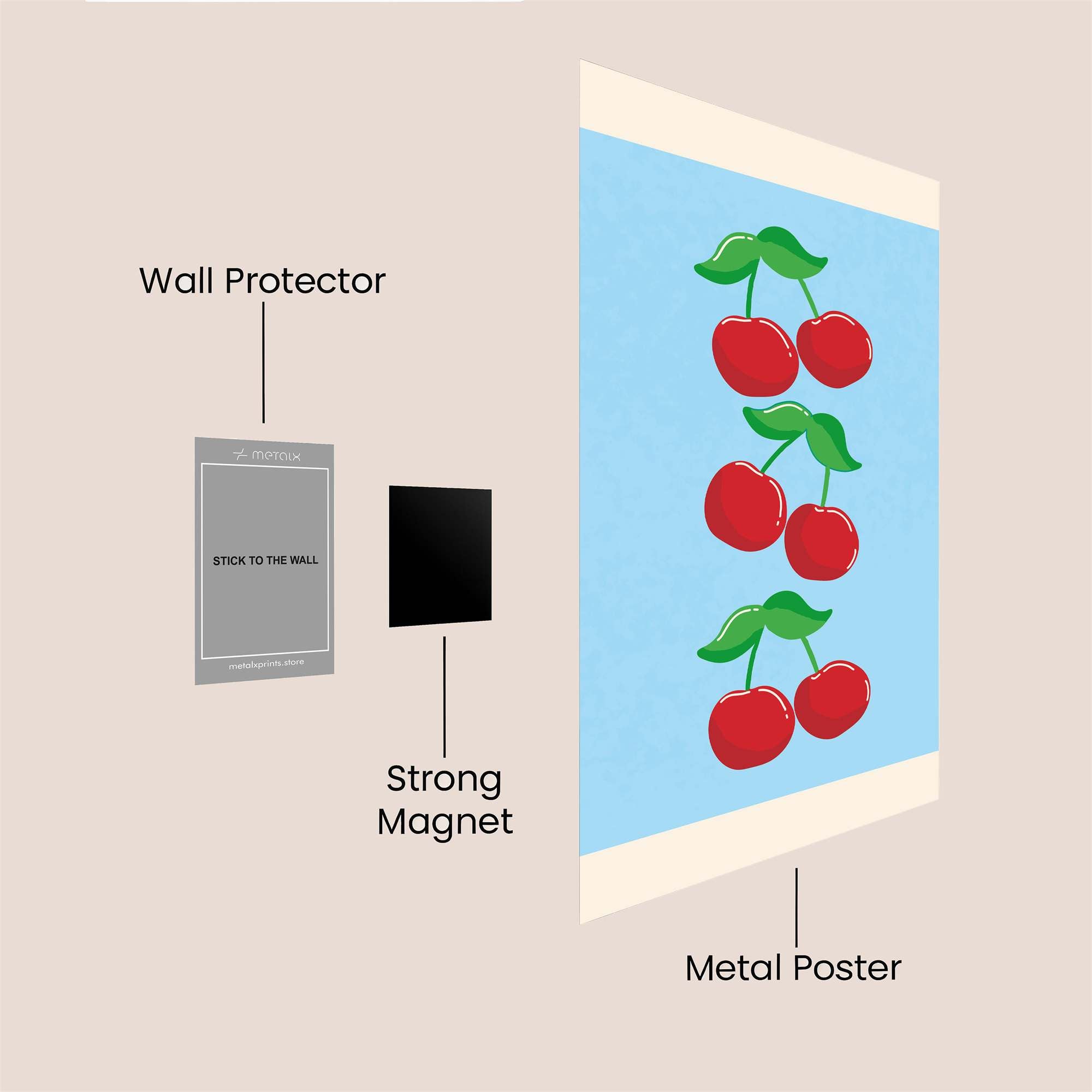 Cherry Bliss Safe Wall Magnetic / M
