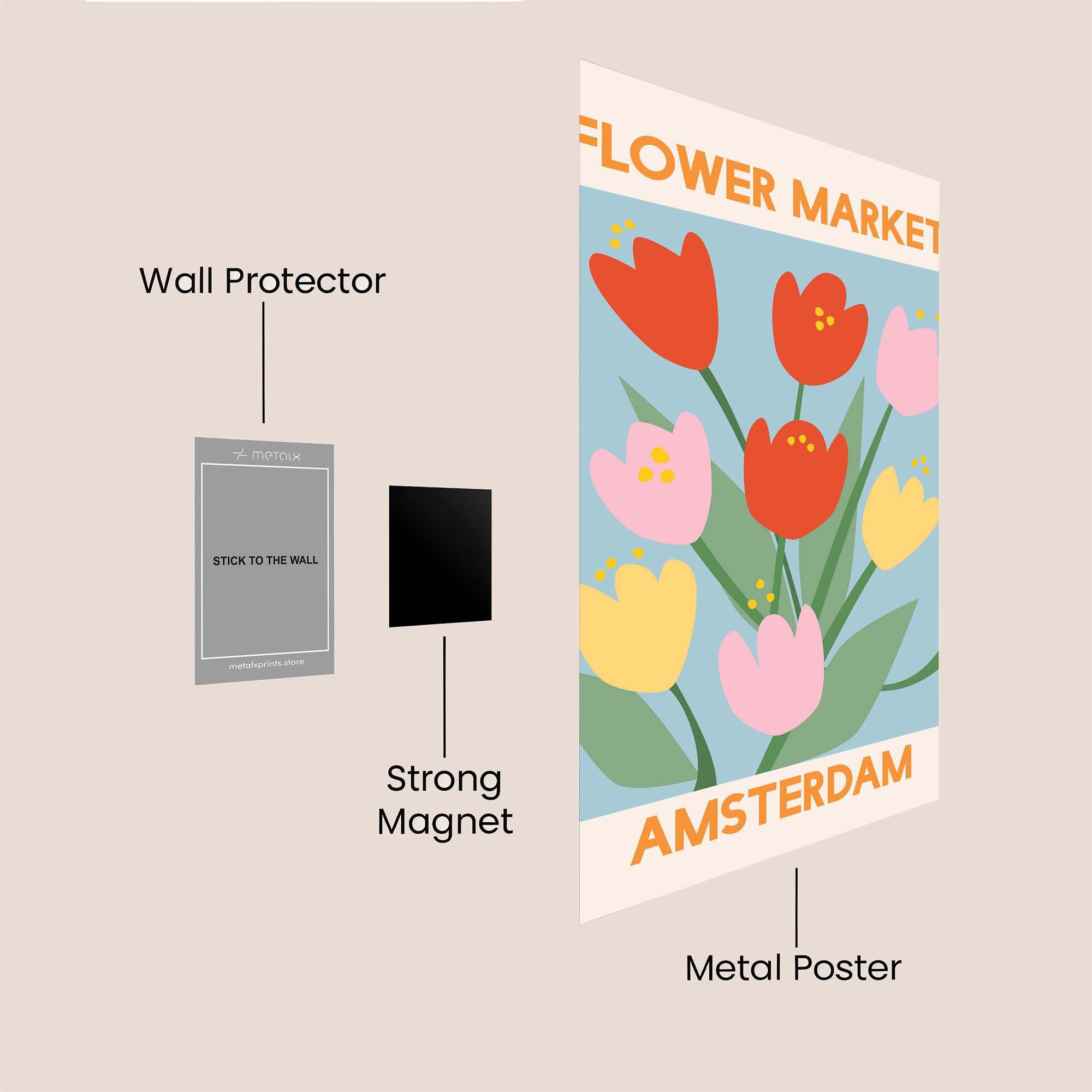 Tulip Tranquility Safe Wall Magnetic / M