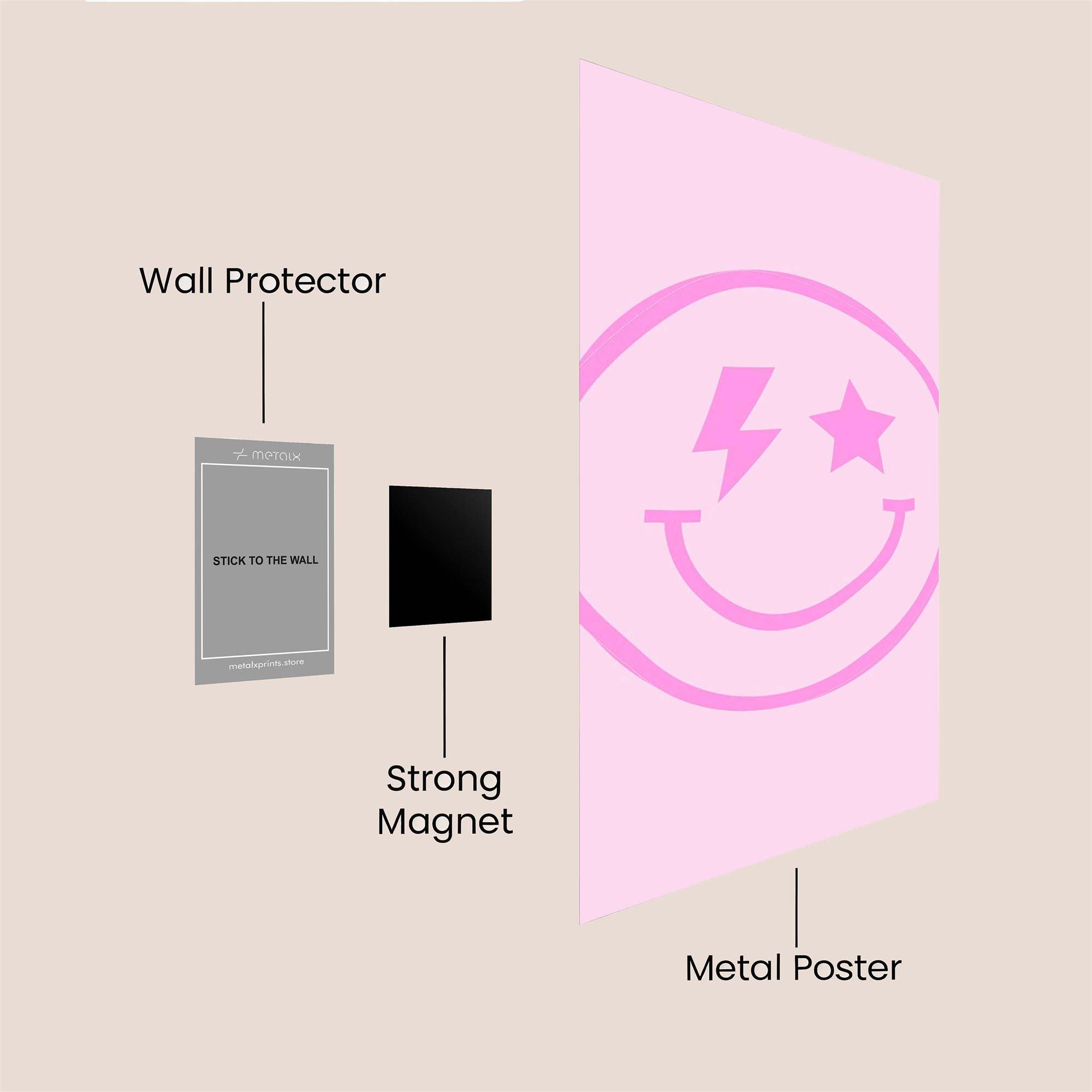 Smiley Spark Safe Wall Magnetic / M