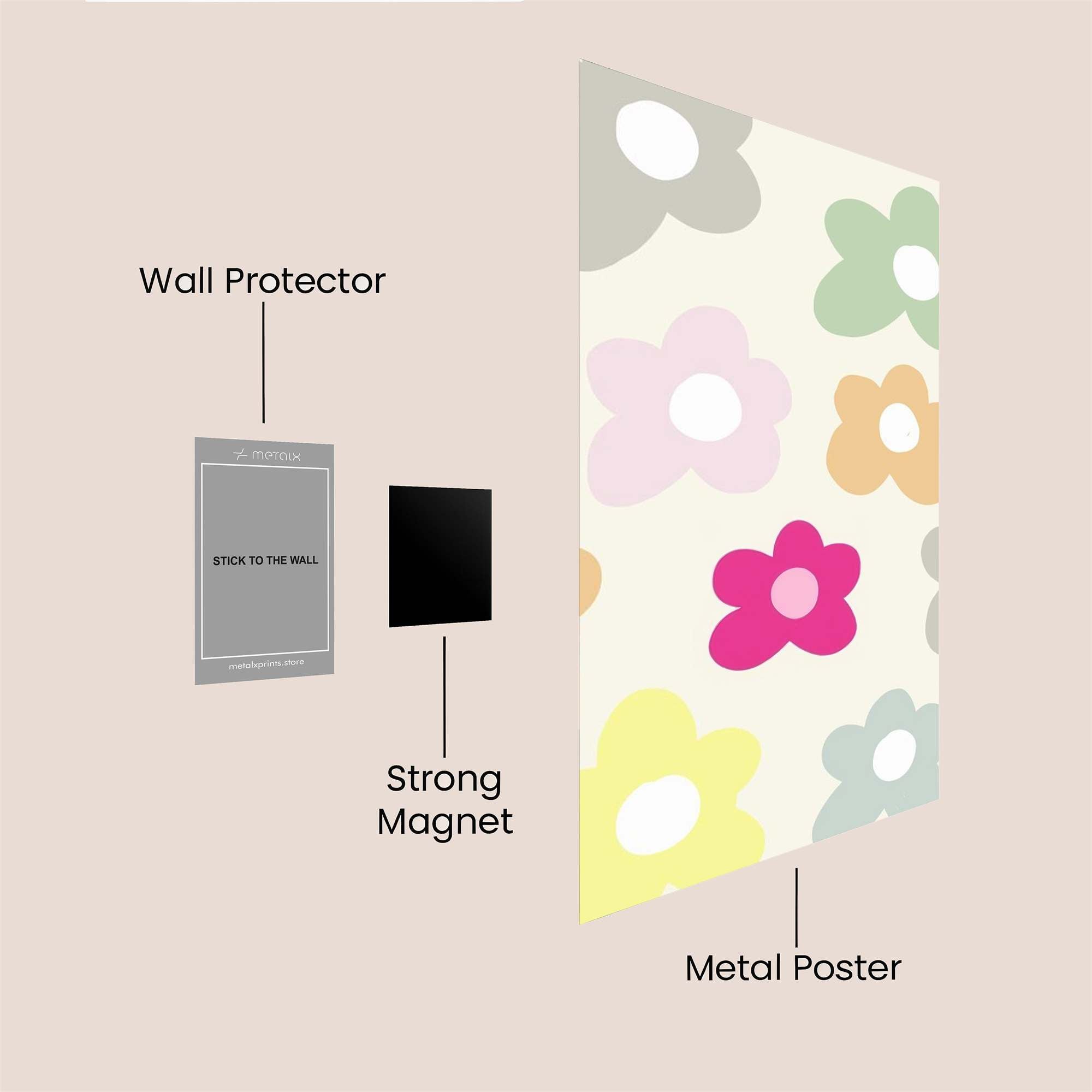 Flowerful Joy Safe Wall Magnetic / M