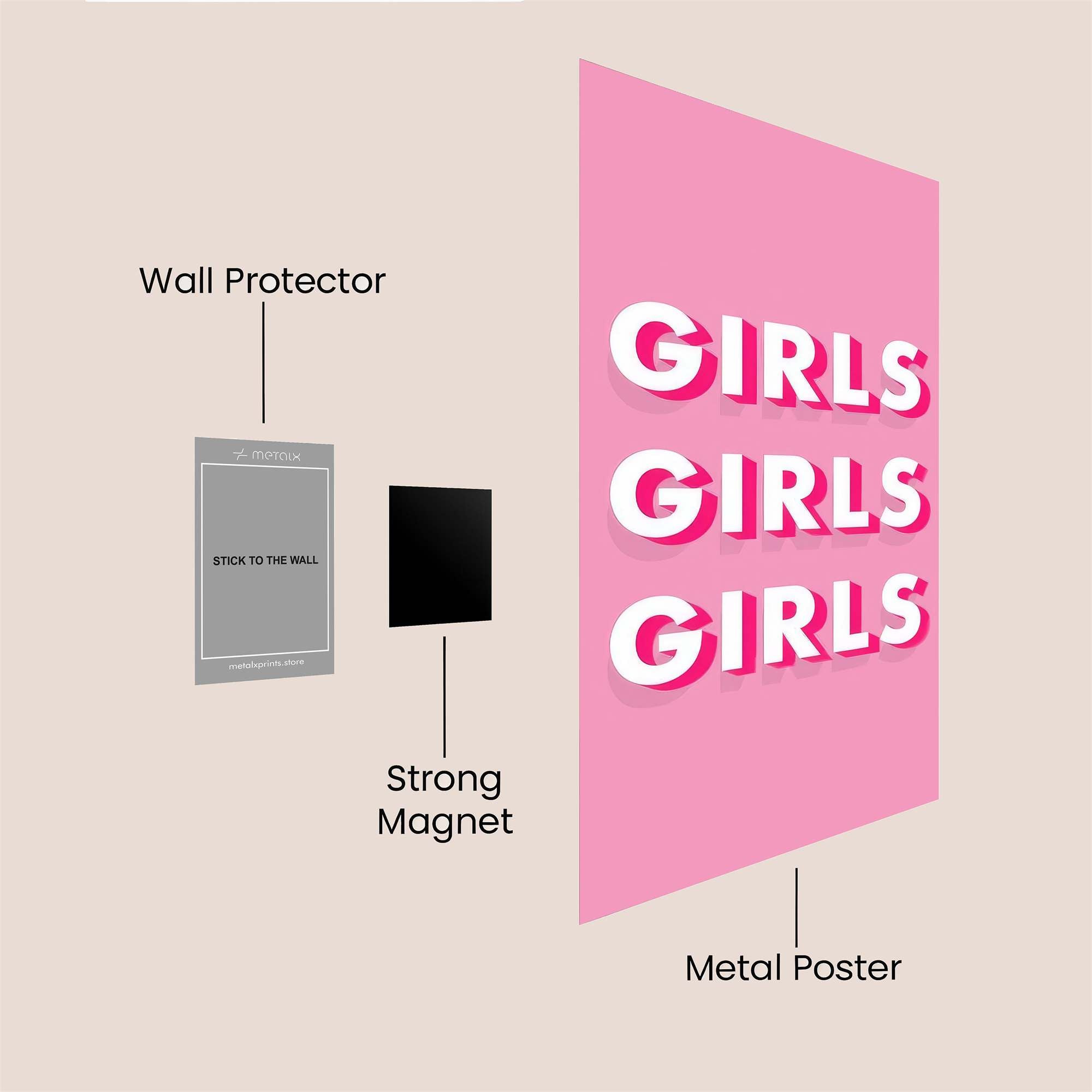 Girls Euphoria Safe Wall Magnetic / M