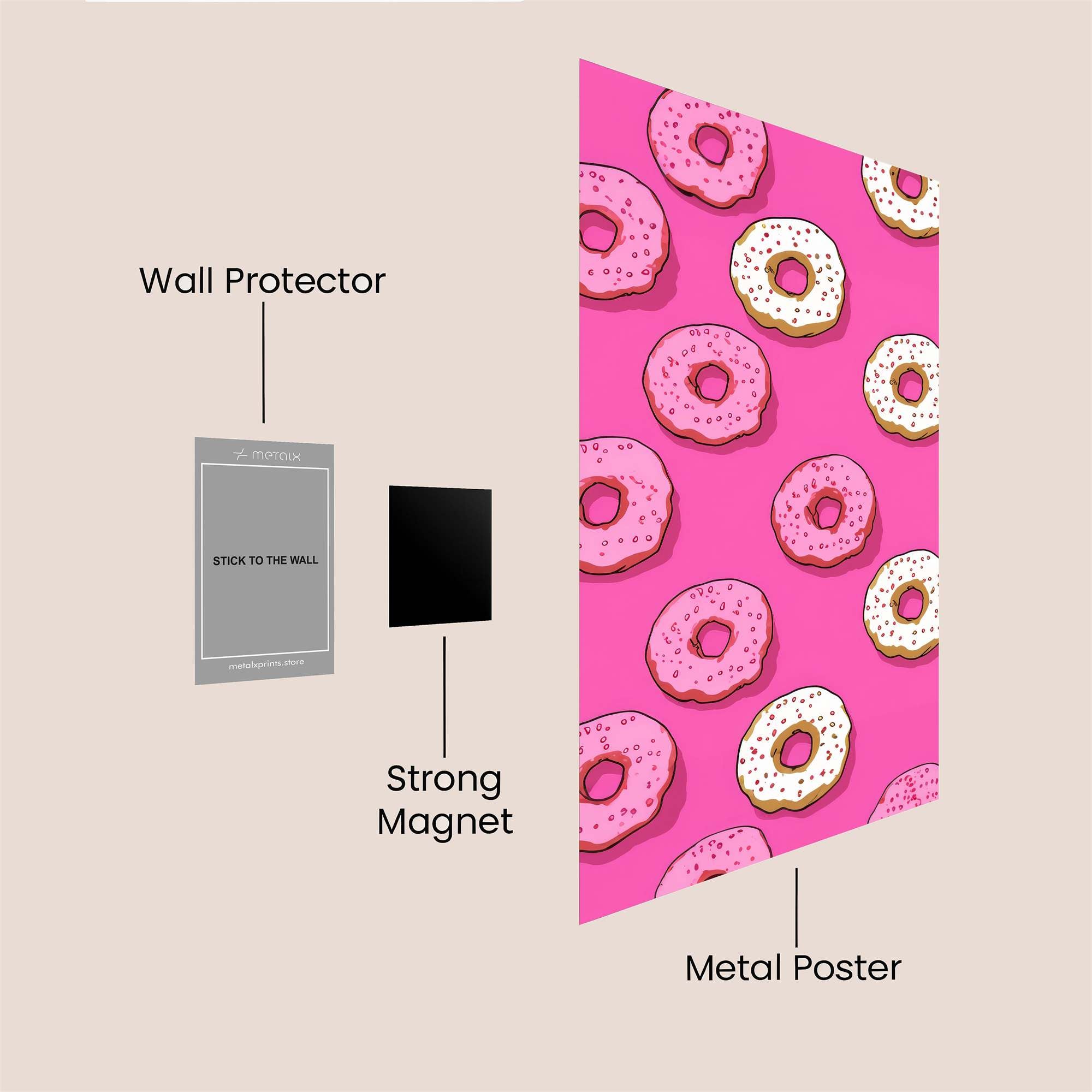 Donut Delight Safe Wall Magnetic / M