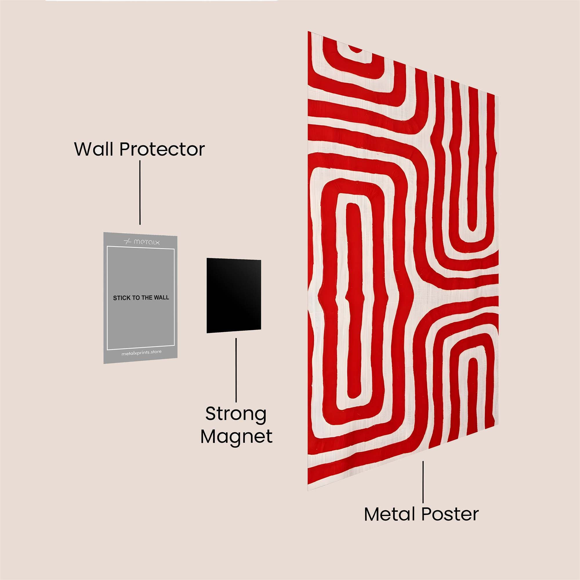 Patterned Joy Safe Wall Magnetic / M