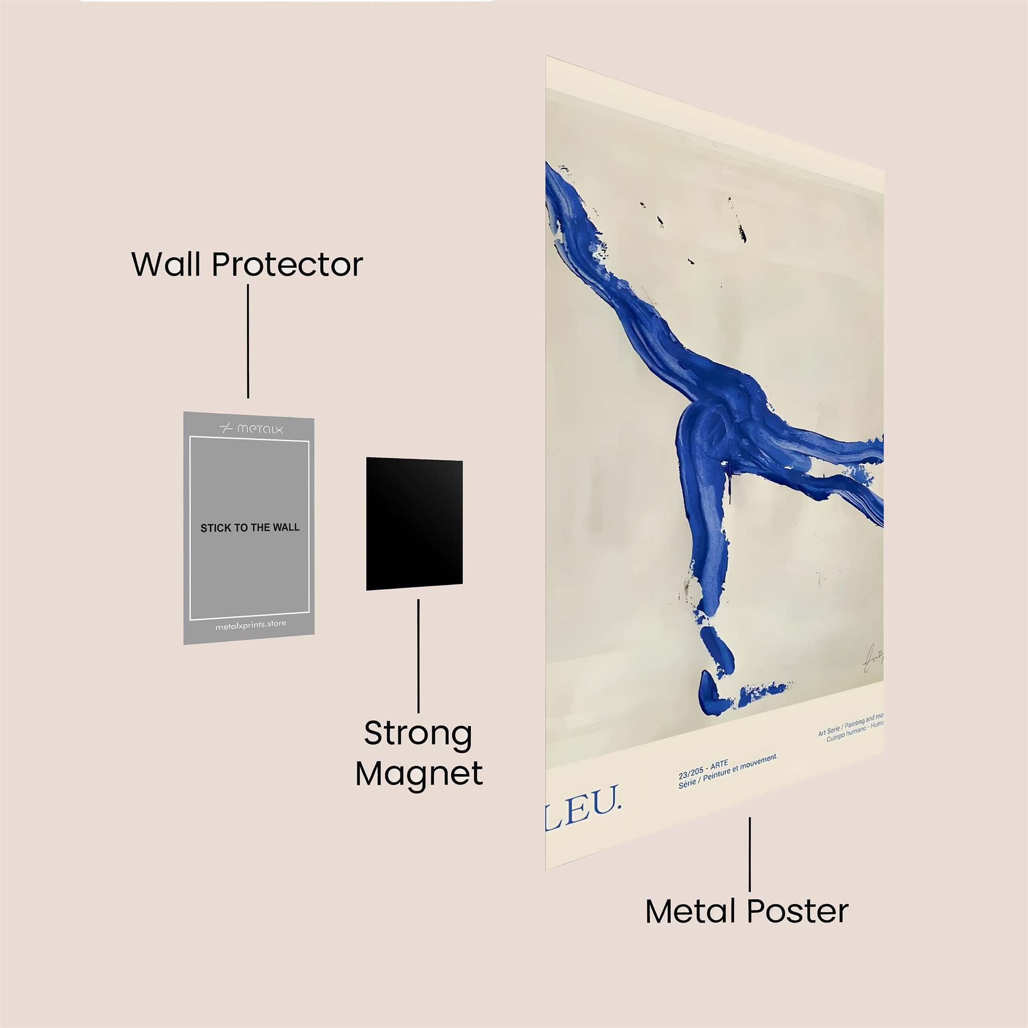 Blue Whimsy Safe Wall Magnetic / M