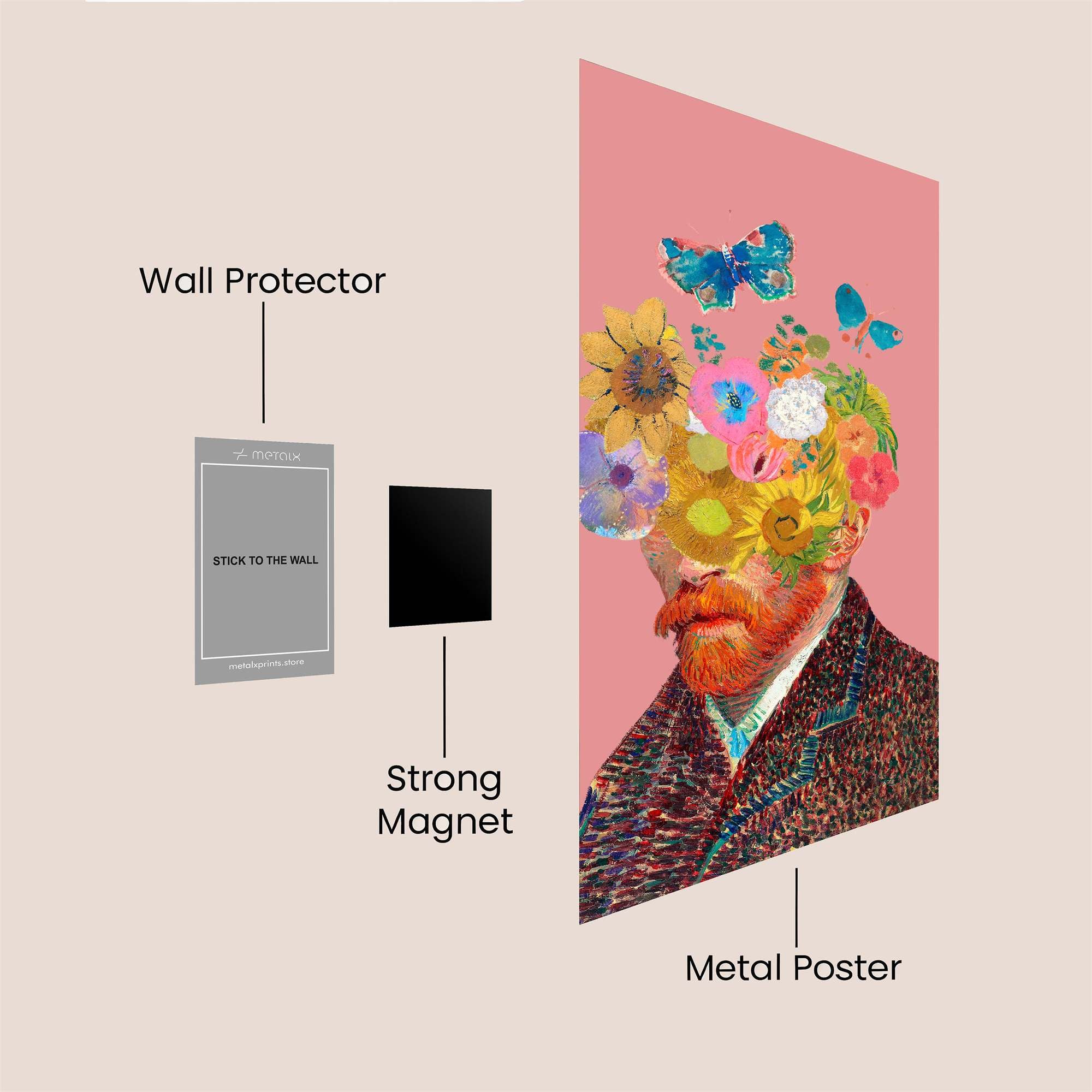 Van Gogh Whimsical Safe Wall Magnetic / M