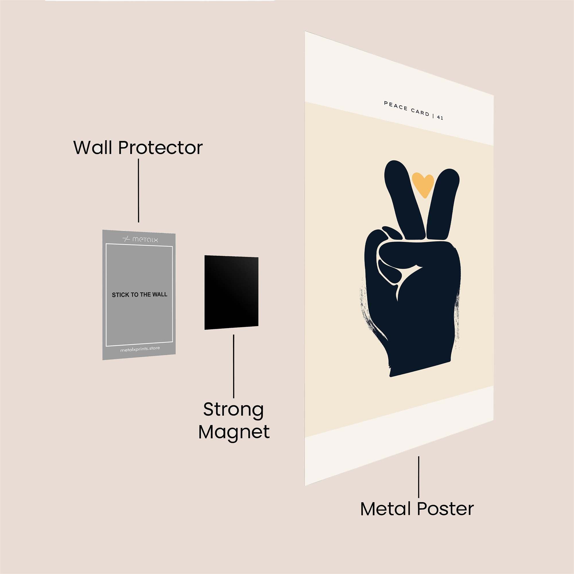 Peaceful Victory Safe Wall Magnetic / M