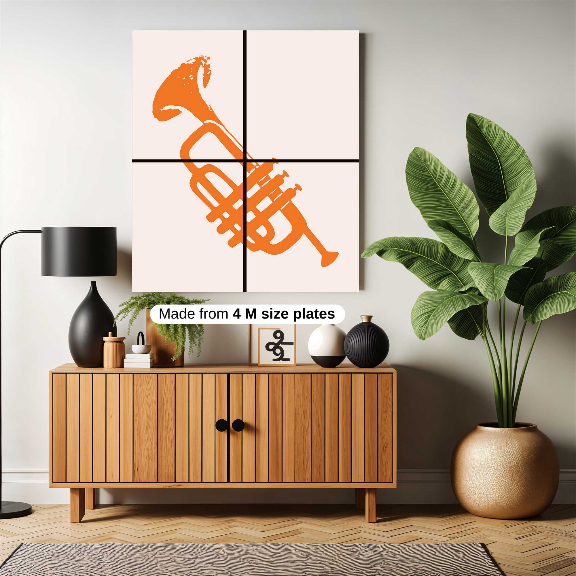 Trumpet Whimsy Safe Wall Magnetic / M