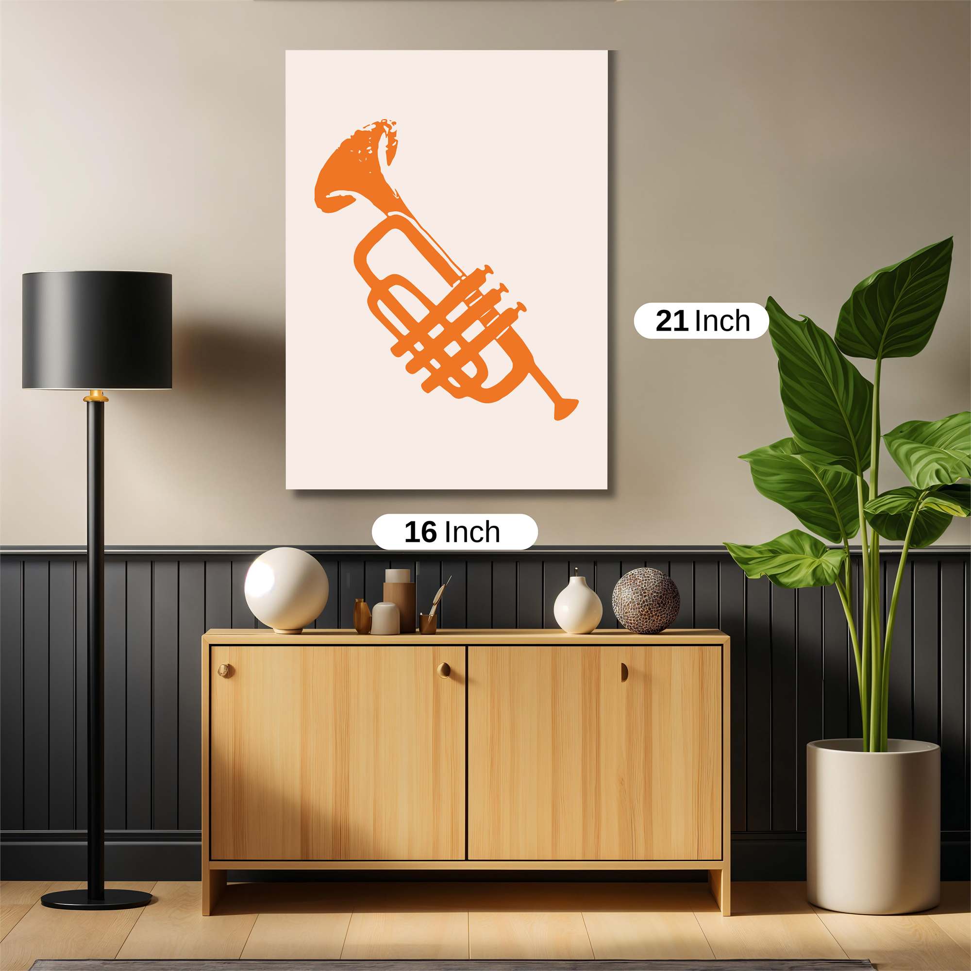 Trumpet Whimsy Safe Wall Magnetic / M