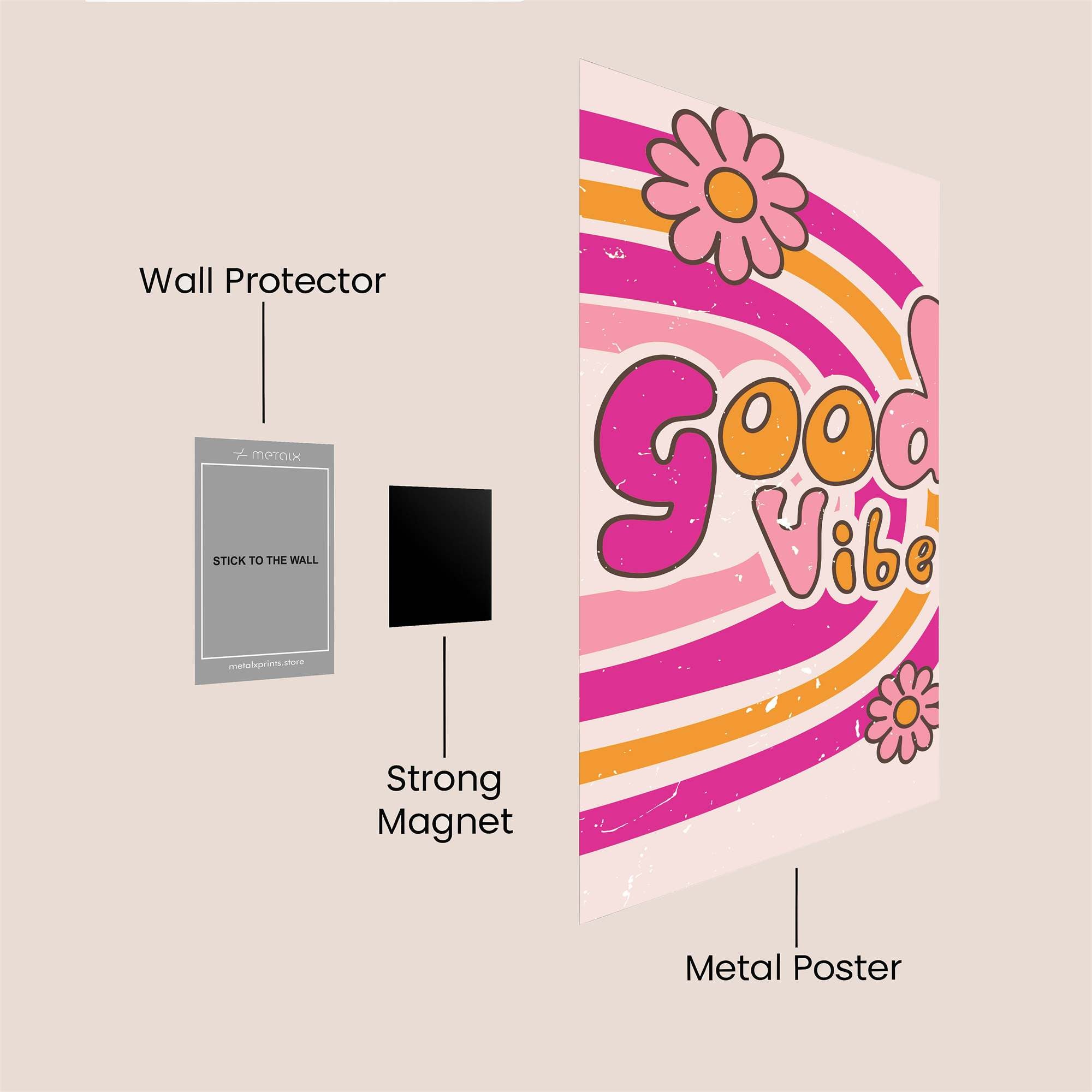 Good Vibrations Safe Wall Magnetic / M