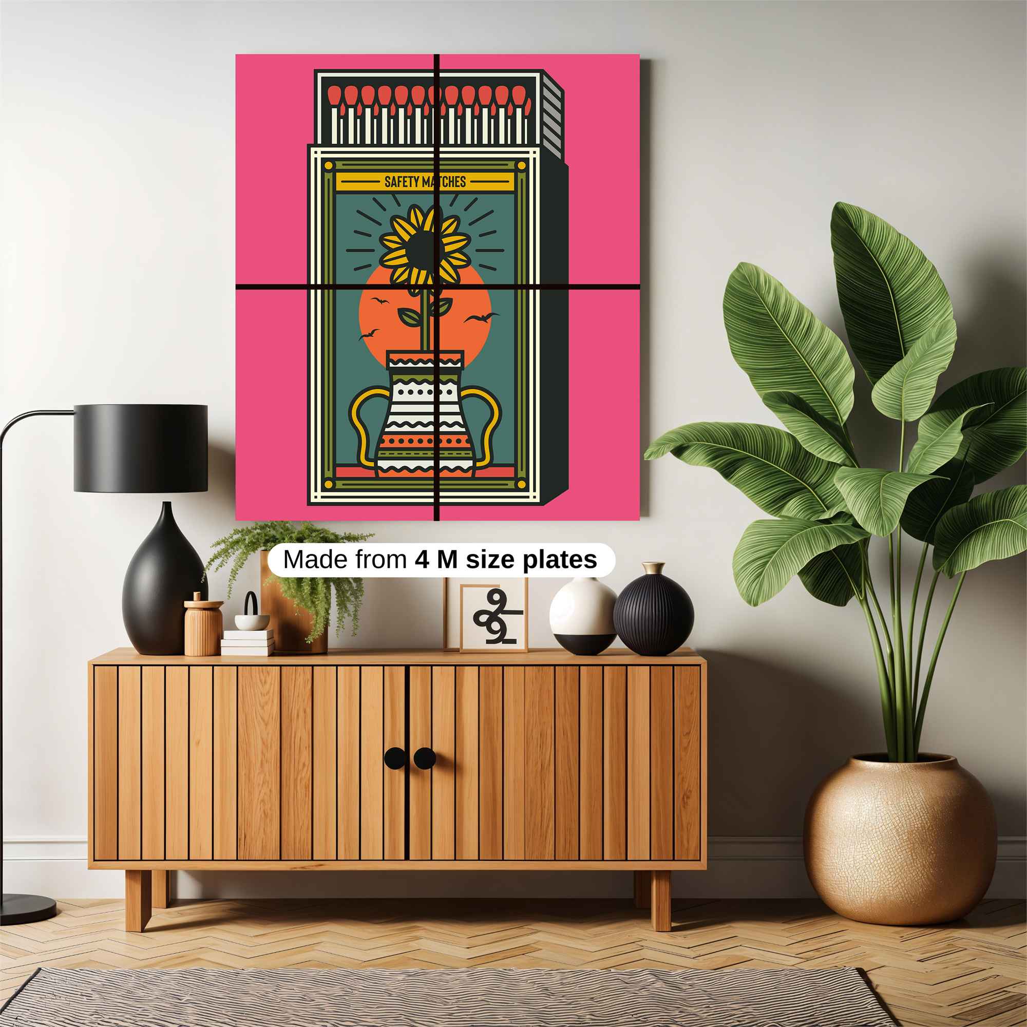 Sunflower Serenity Safe Wall Magnetic / M
