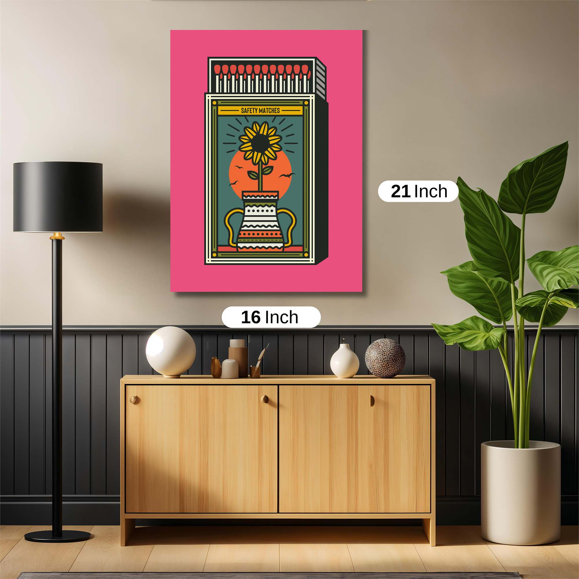 Sunflower Serenity Safe Wall Magnetic / M