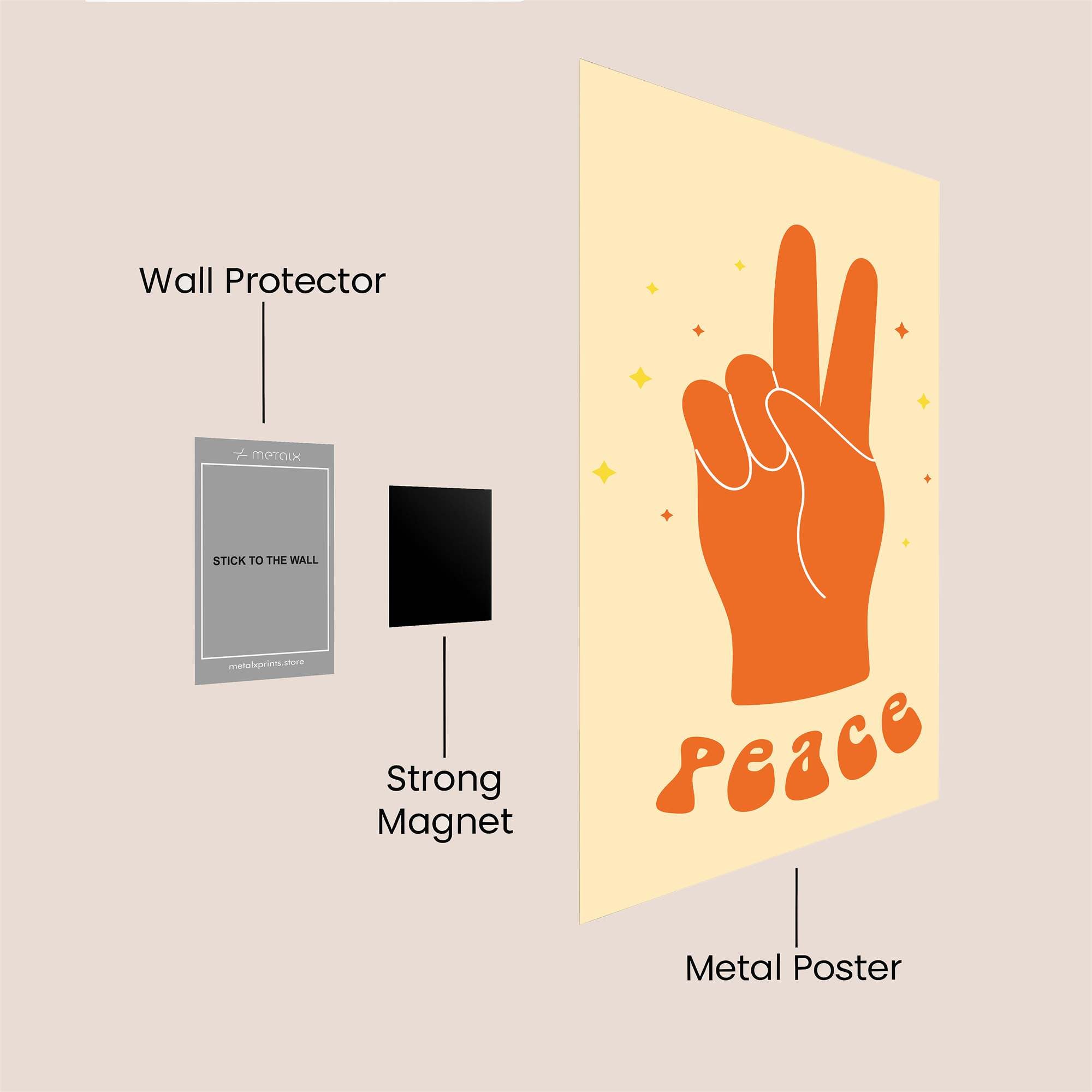 Peaceful Spark Safe Wall Magnetic / M