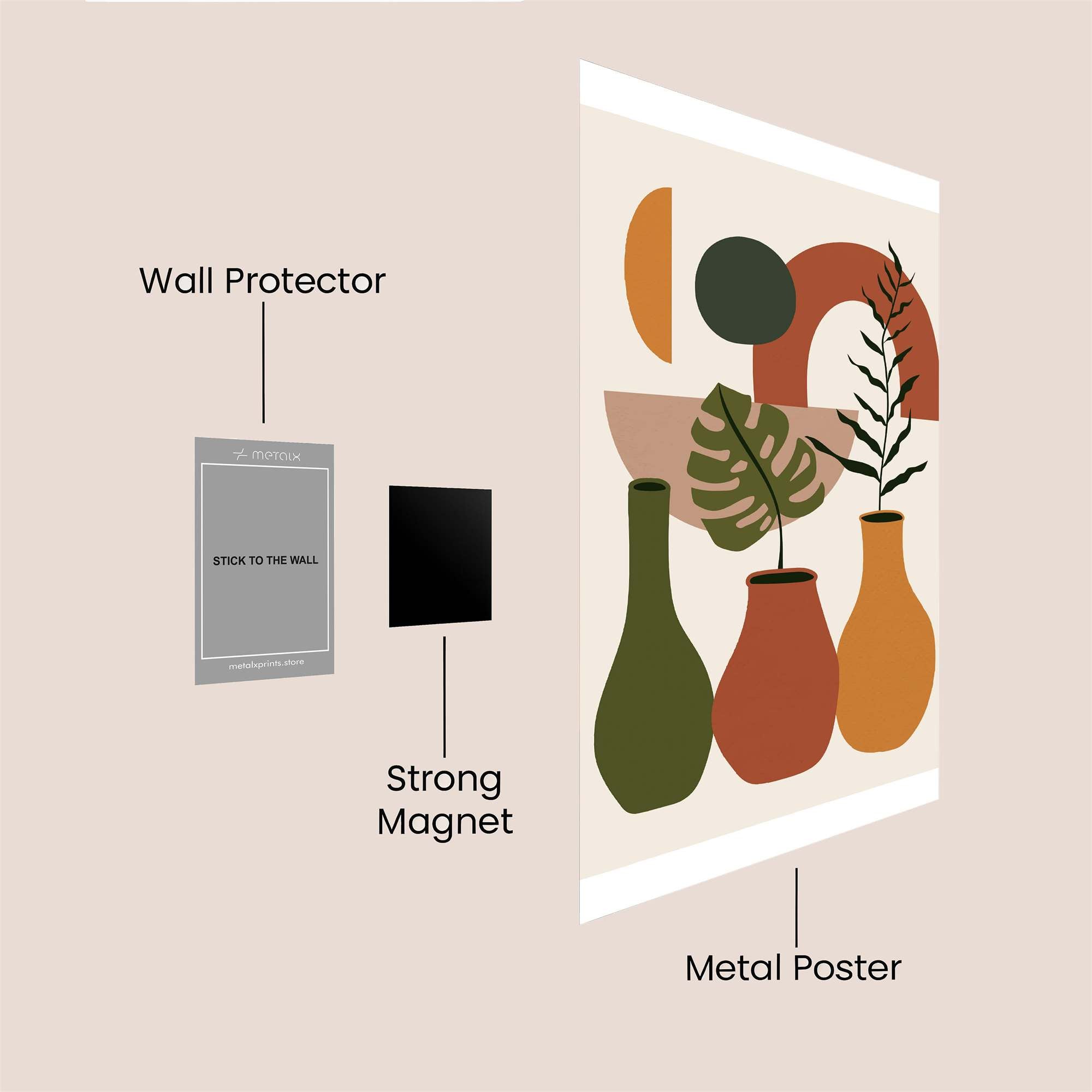 Vase Serenity Safe Wall Magnetic / M