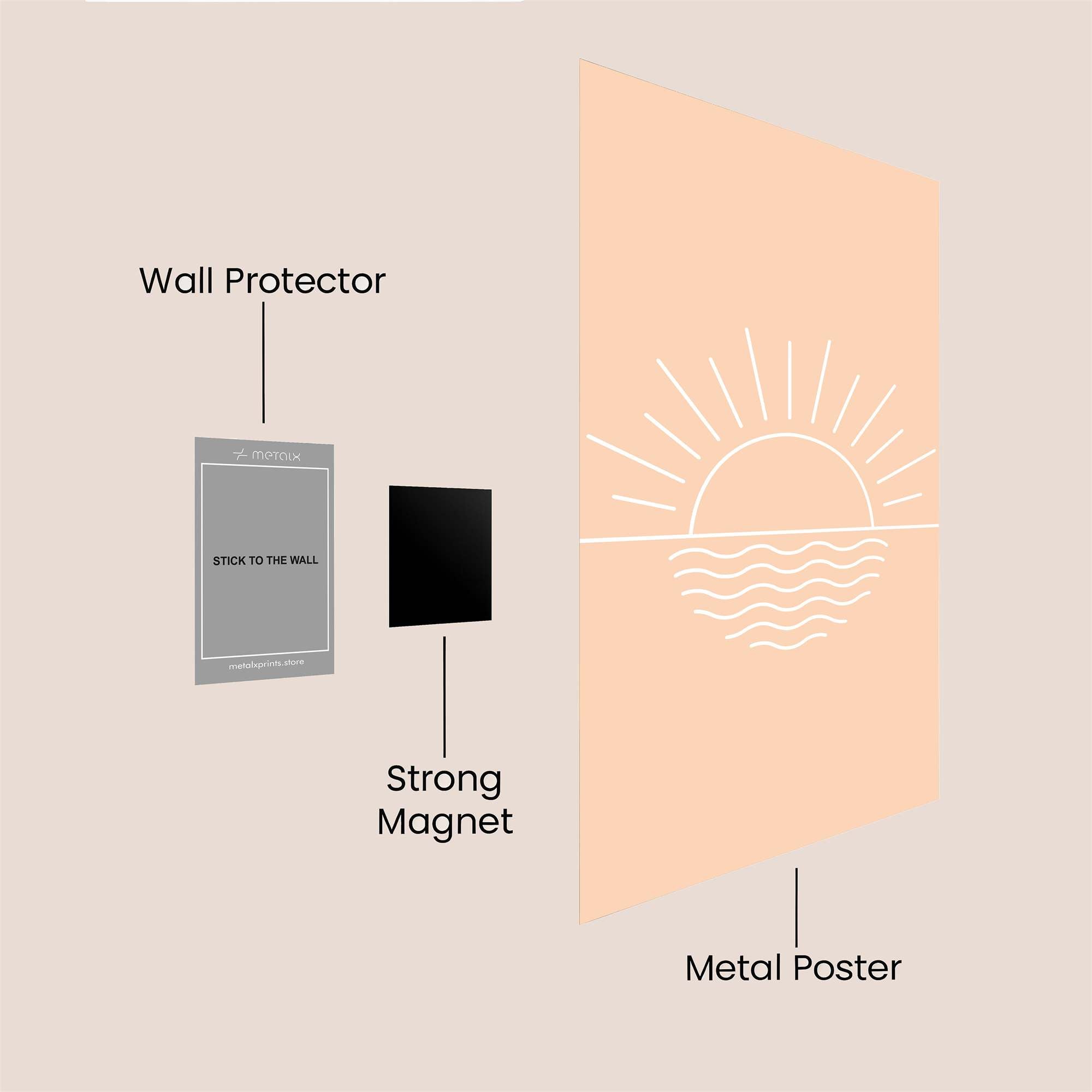 Sunrise Serenity Safe Wall Magnetic / M
