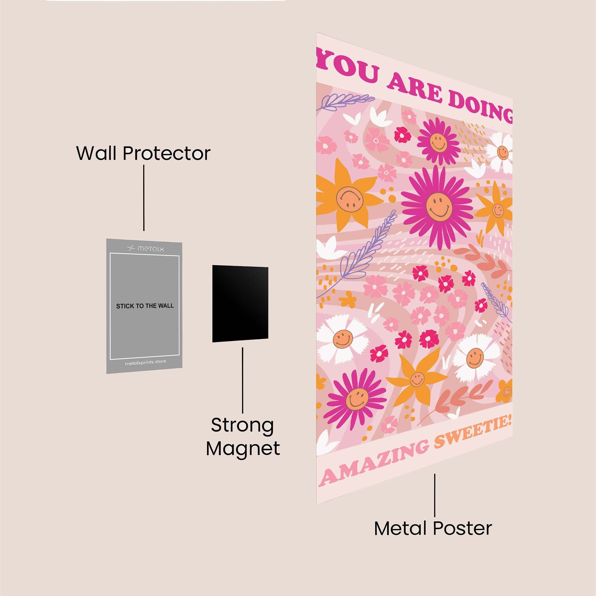 Floral Bliss Safe Wall Magnetic / M